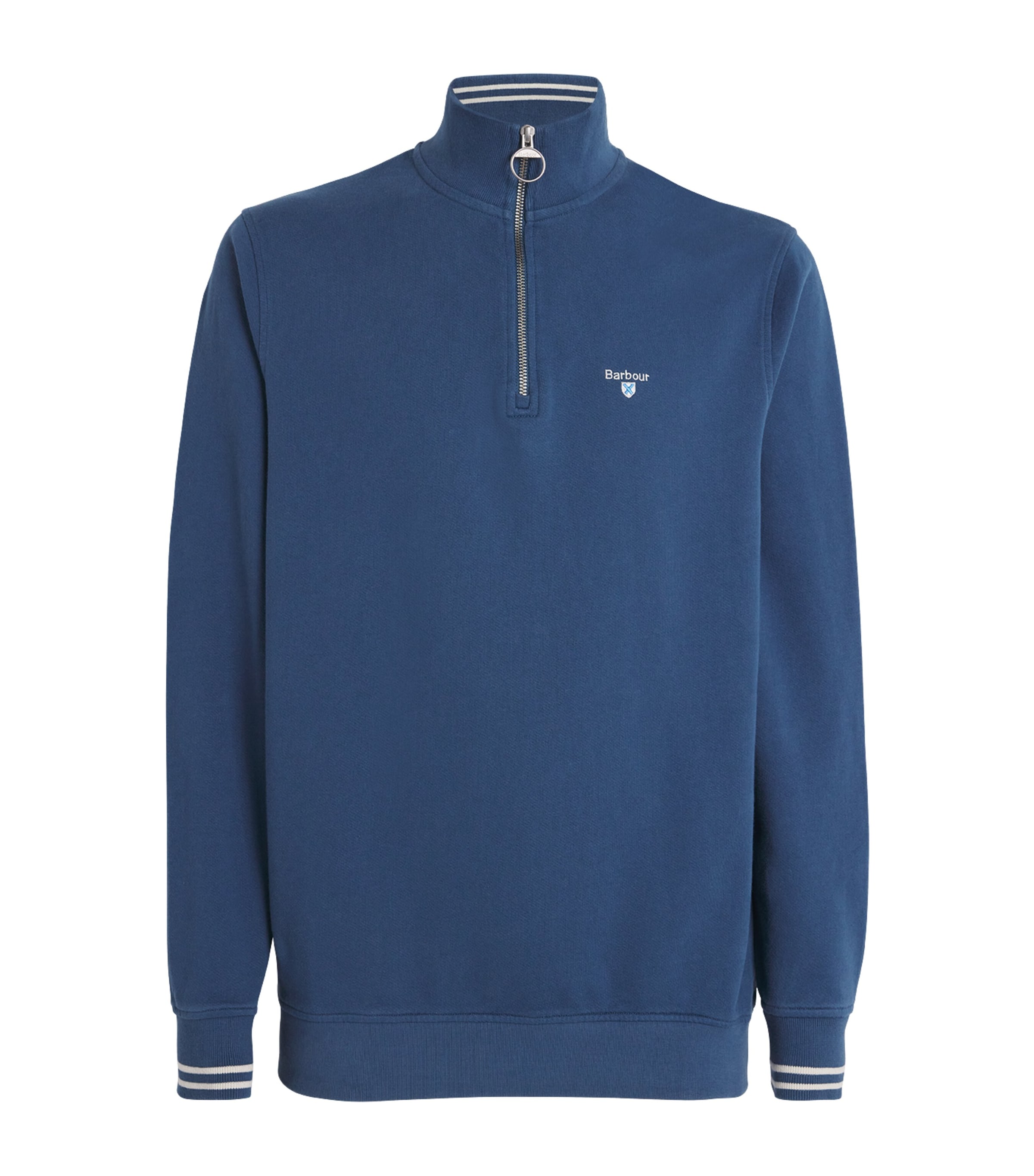 Barbour Cotton Rosford Half-zip Sweatshirt In Blue