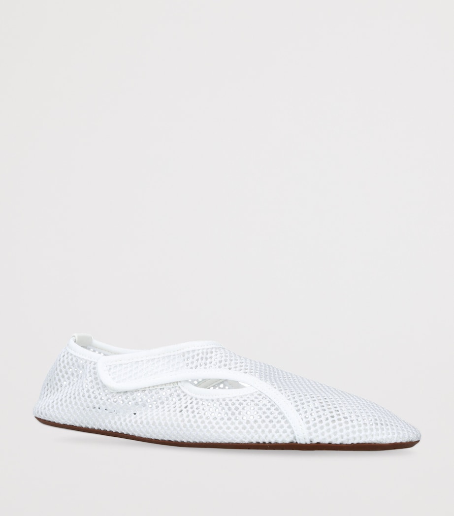 Mesh Ballet Flats WHITE Image 3