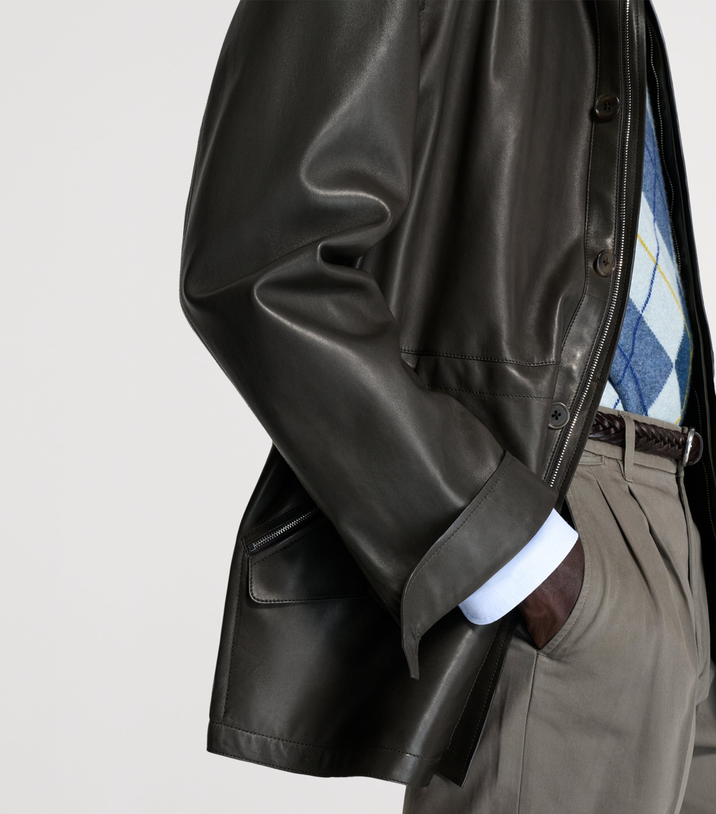 Dunhill Mens Leather Jacket Image 7