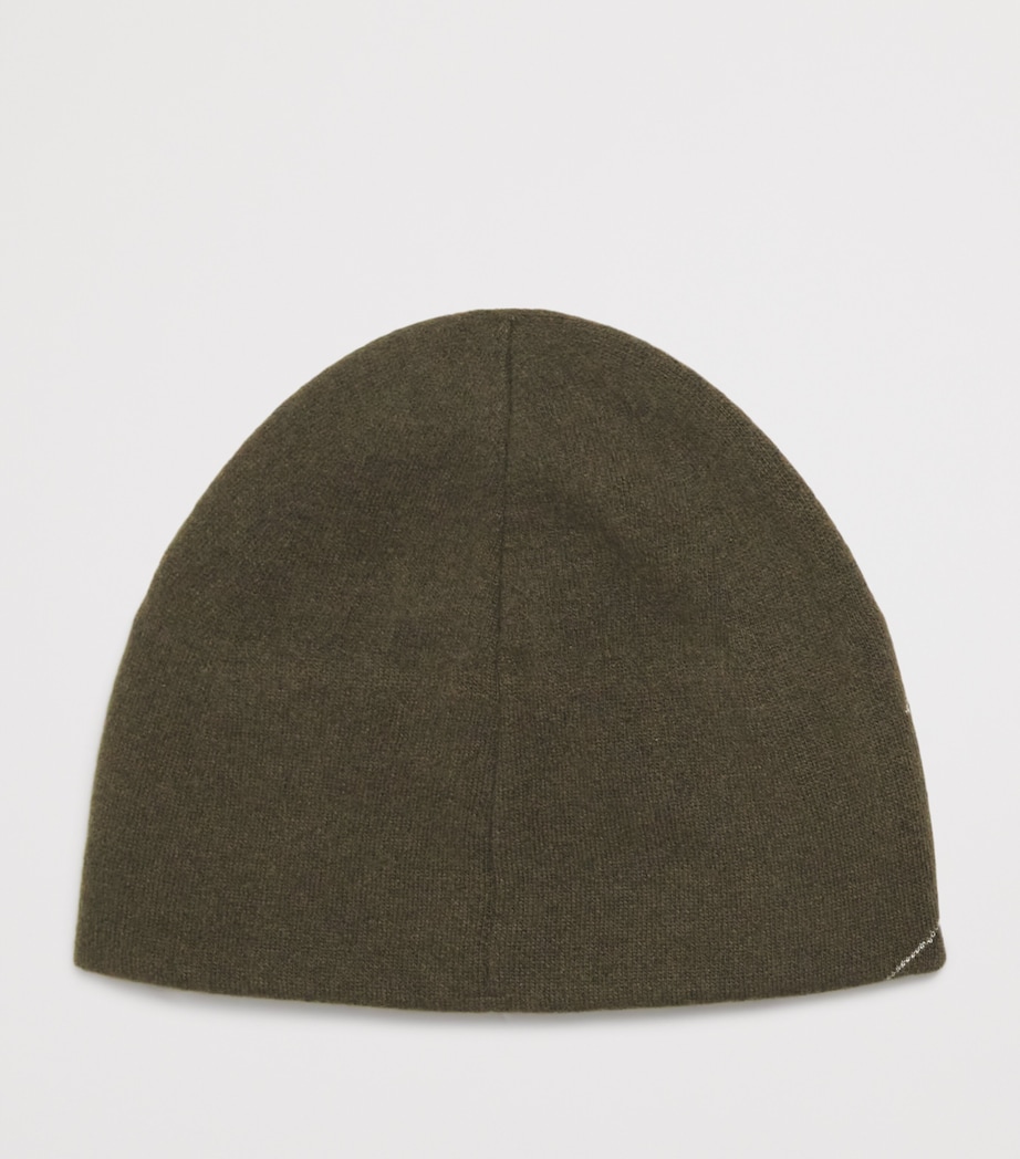 Wool-Cashmere Logo Beanie KHAKI-560 Image 2