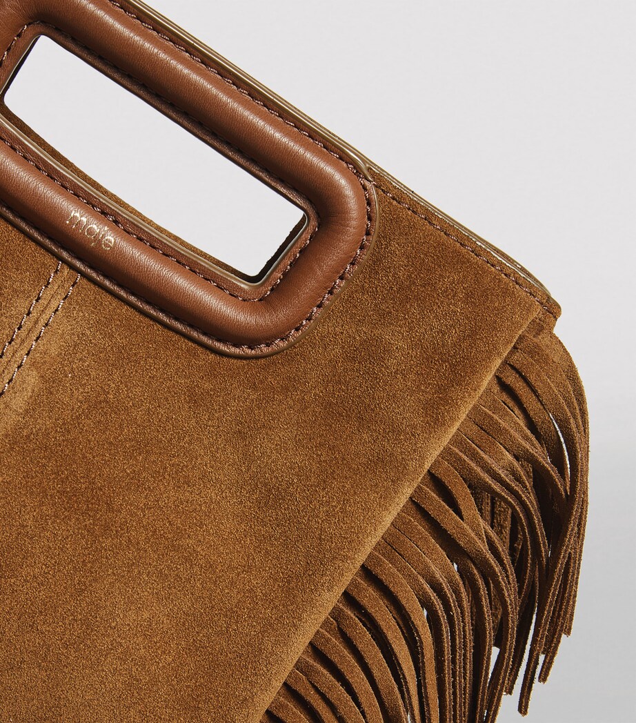 Suede M Top-Handle Bag CAMEL Image 13