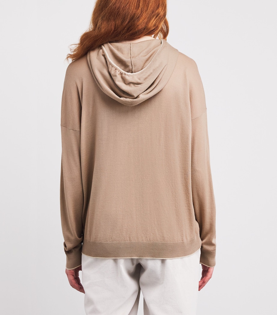 Wool Zip Hoodie CAMMELLO, SABBIA Image 4