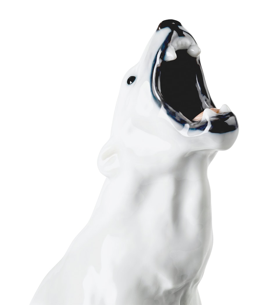 Porcelain Polar Bear Figurine (33cm) MULTI Image 6