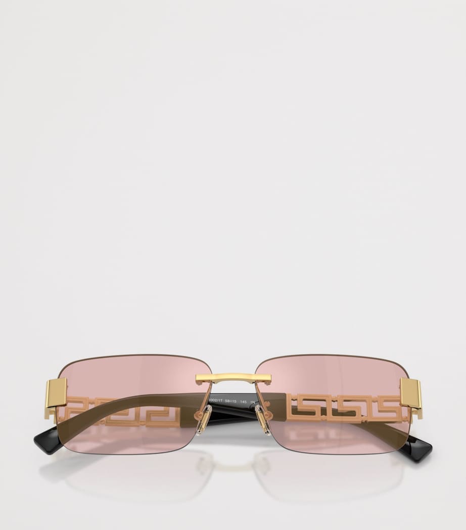 Metal Rectangular Sunglasses 10021T Image 5