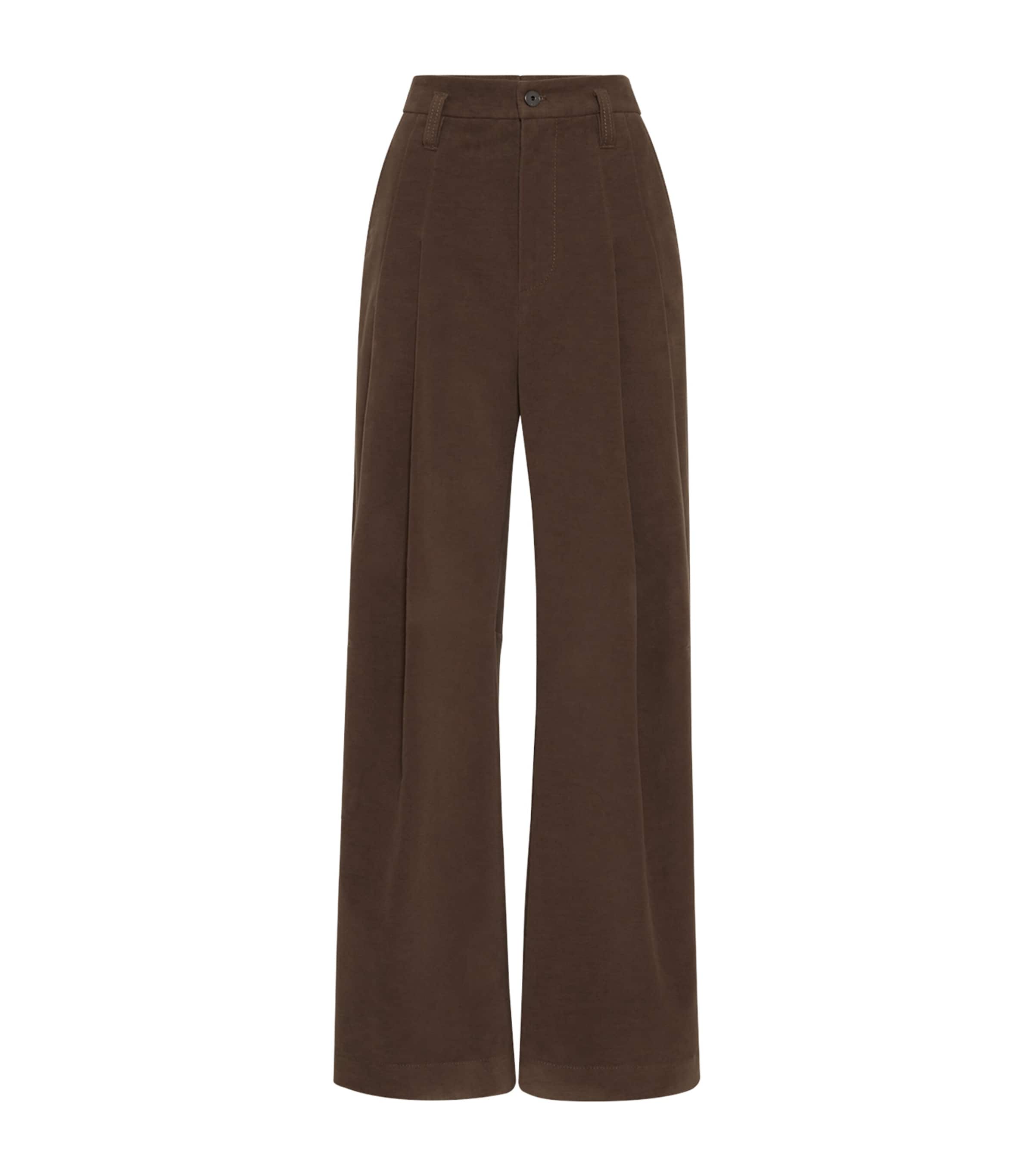 Brunello Cucinelli Cotton Moleskin Barrel Trousers In Black
