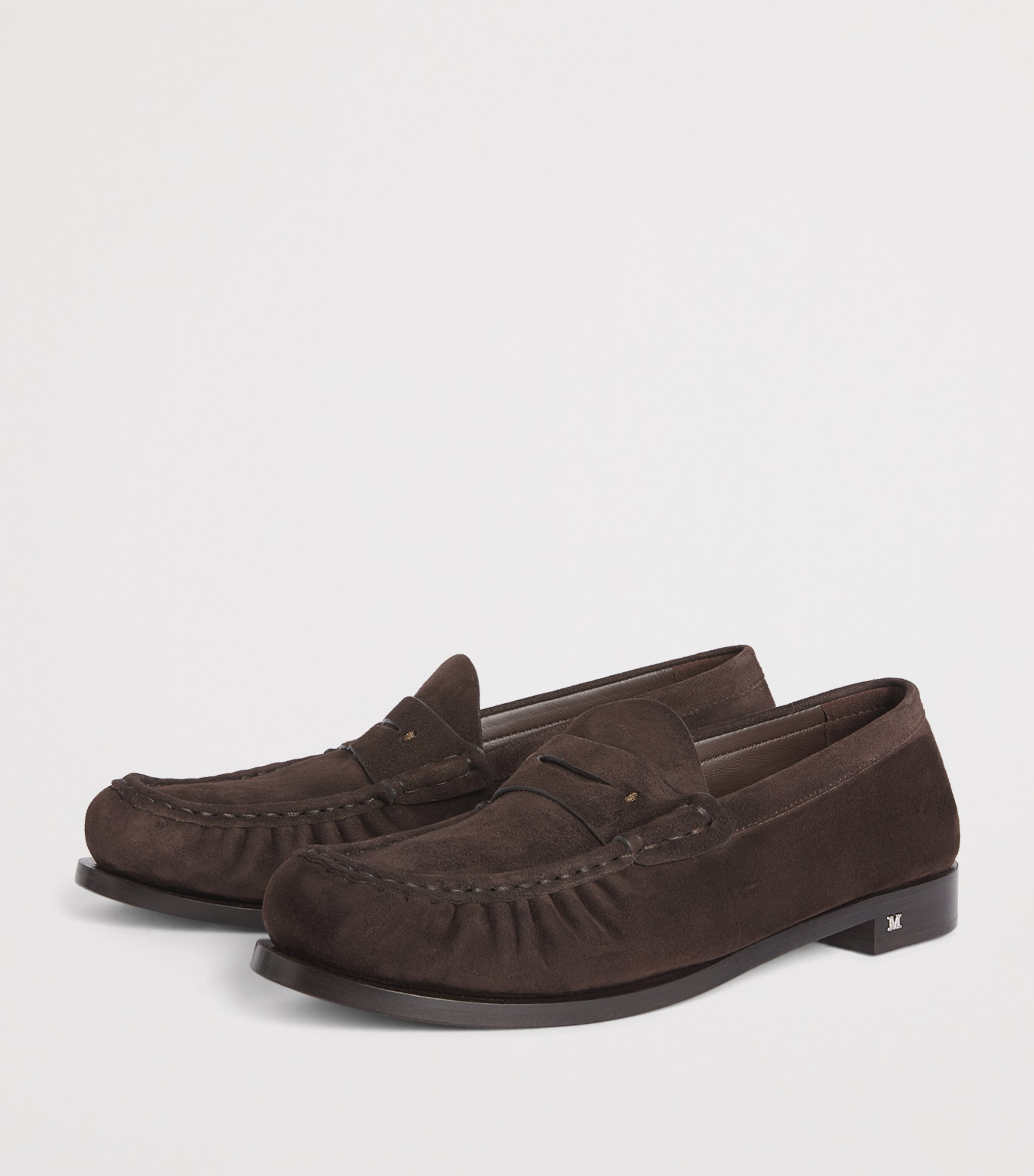 Max Mara Suede Loafers Dark Brown Image 3