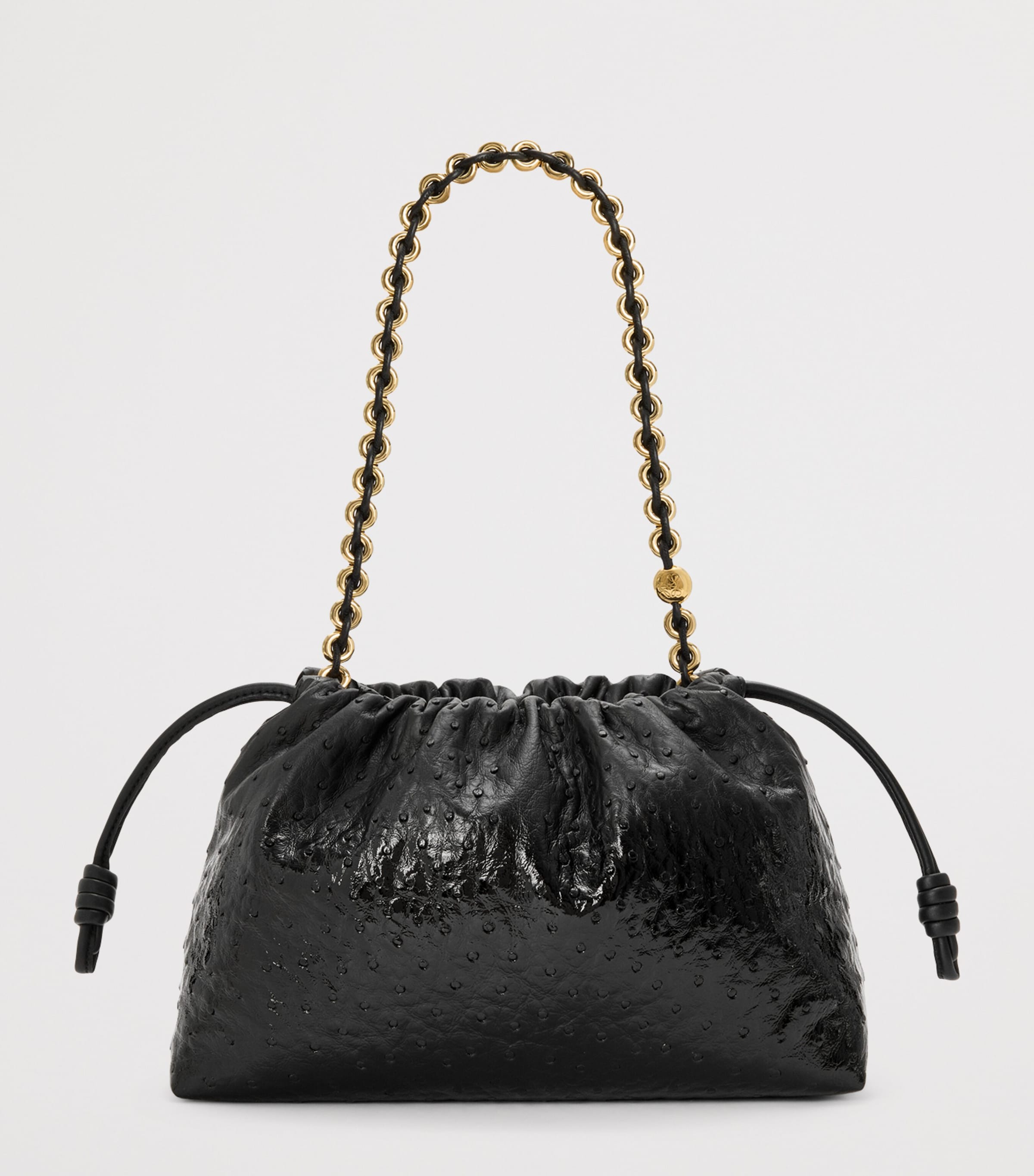 LOEWE Medium Leather Flamenco Purse Black Image 6