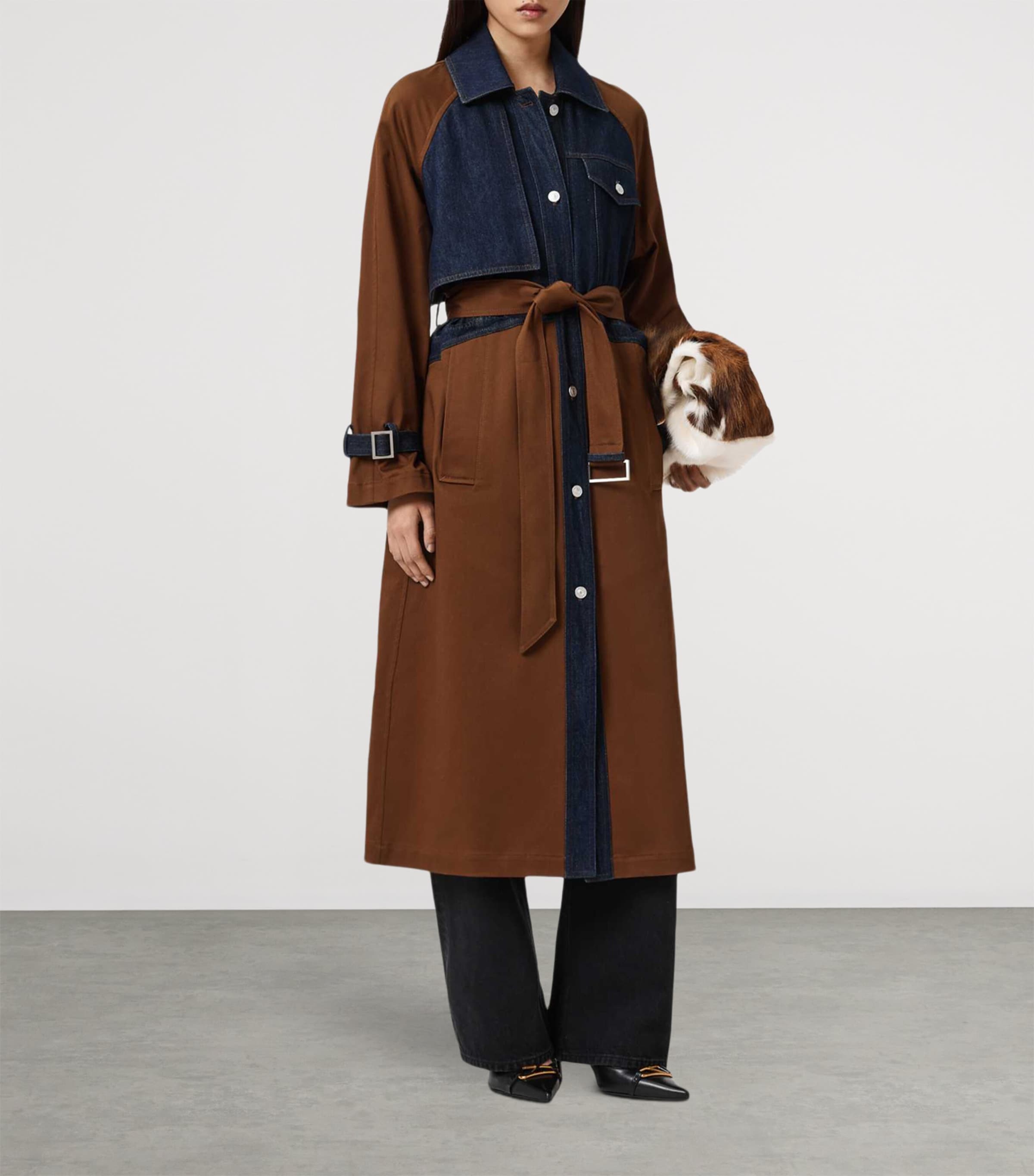 Panelled Dayly Trench Coat COGNAC BROWN Image 5