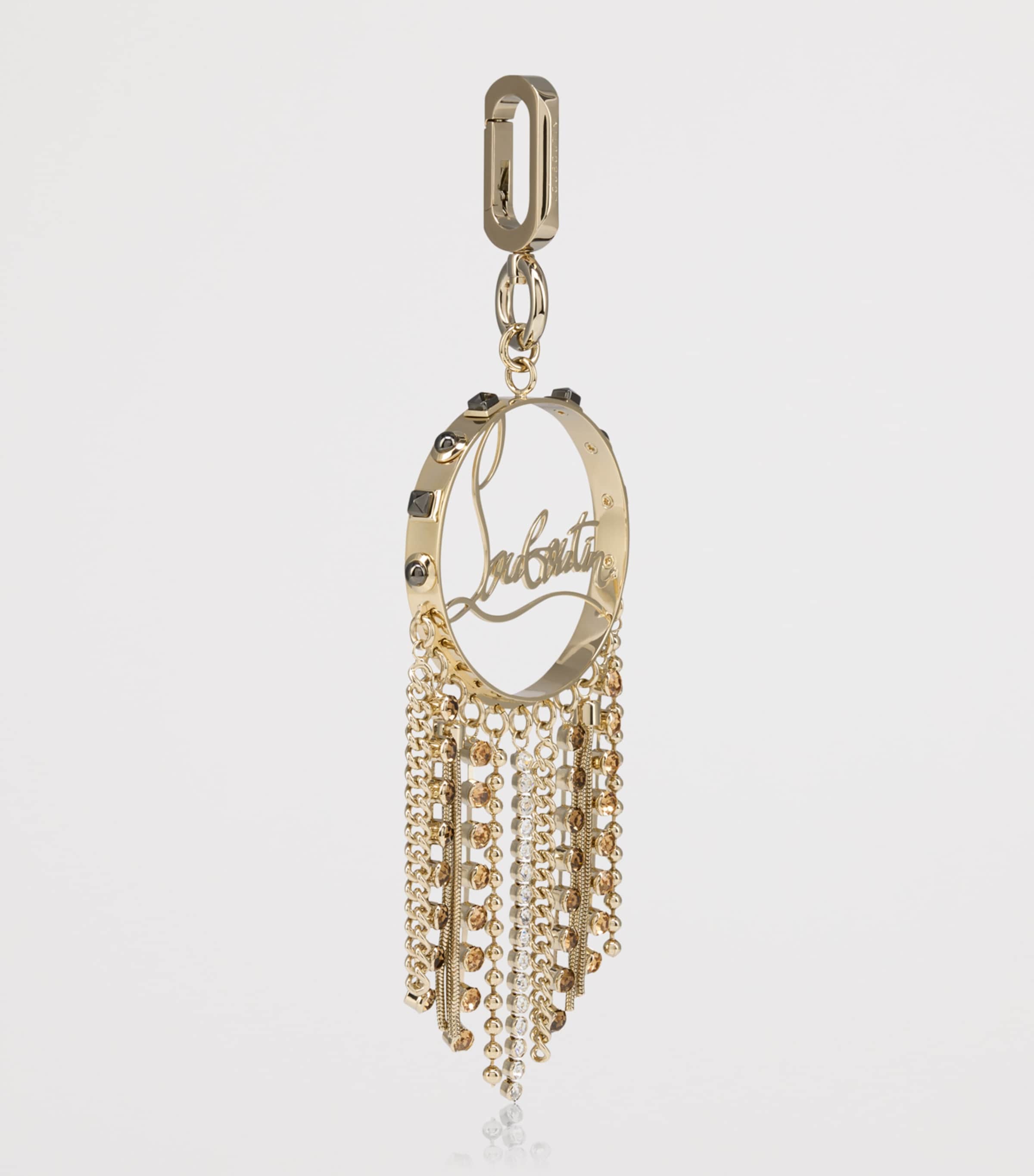 Christian Louboutin Trapeze Embellished Keyring Image 2