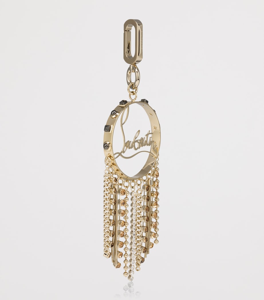 Christian Louboutin Trapeze Embellished Keyring Image 2