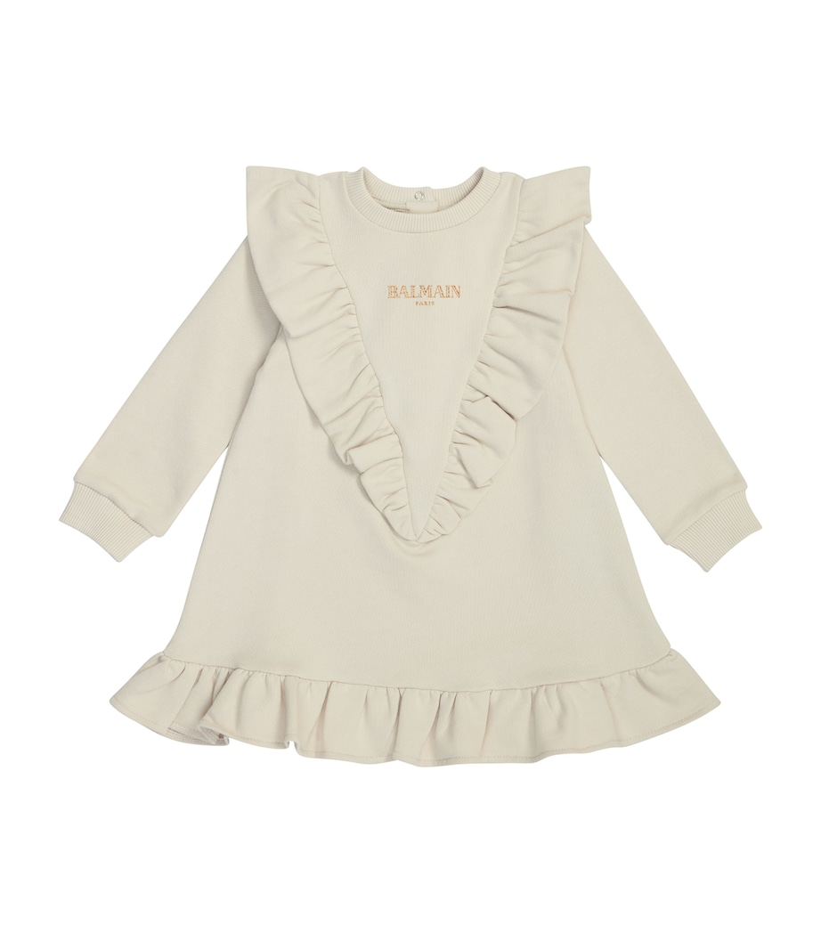 Frill-Trim Dress (6-36 Months) 107ORBEIGE/ORO Image 1