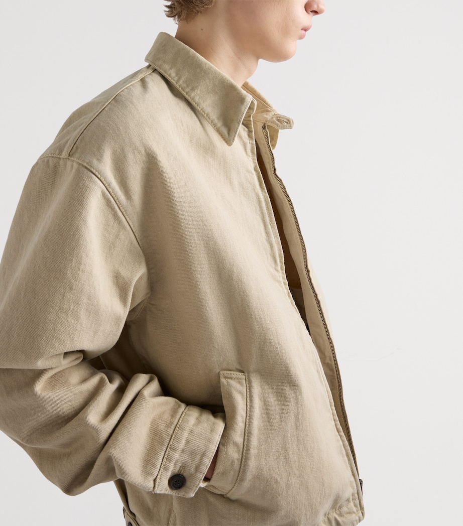 Prada Mens Old Denim Blouson Jacket Neutral Image 6