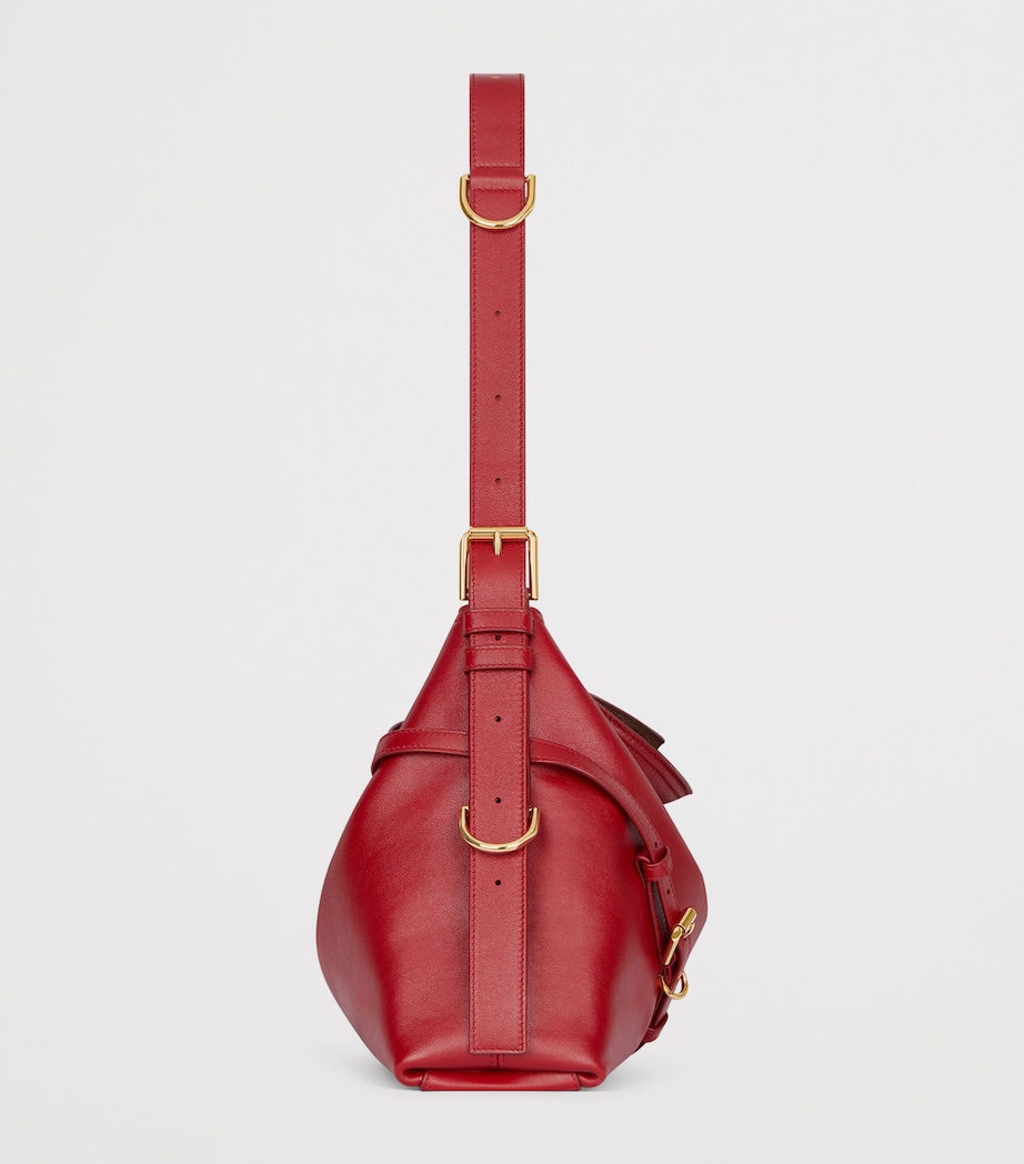 Medium Leather Voyou Top-Handle Bag DARK RED Image 2