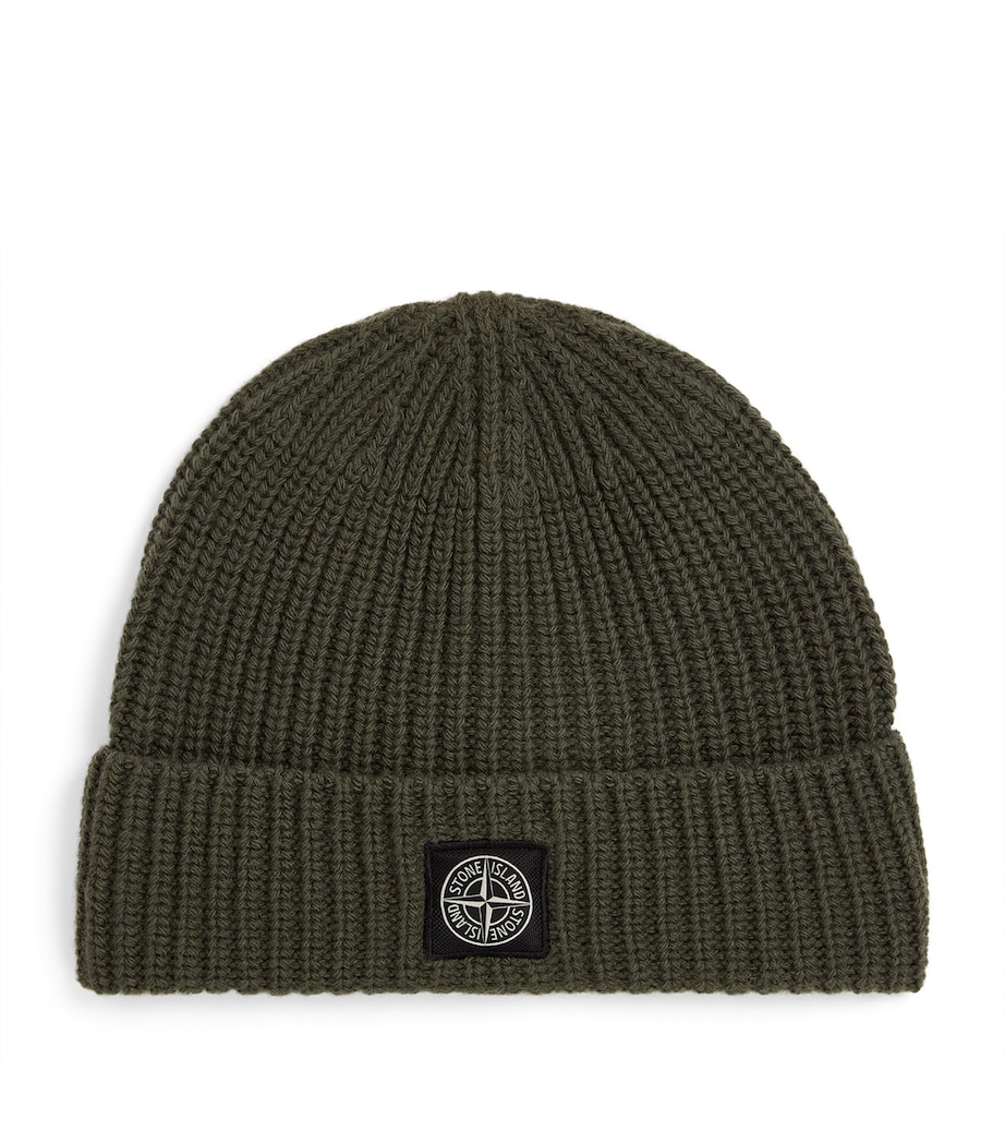 Virgin Wool Ribbed Beanie V0054 Image 1
