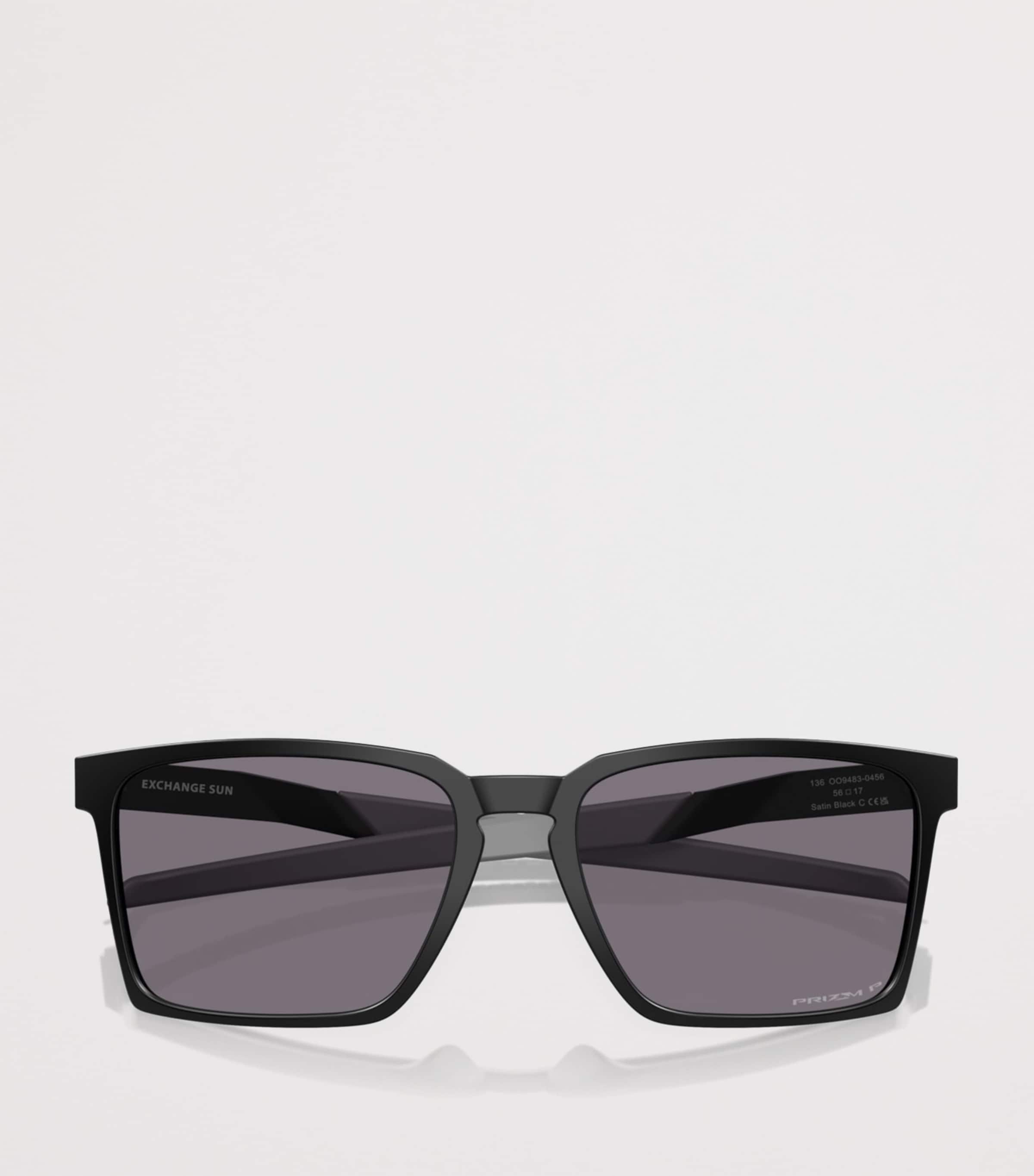Oakley Exchange Sun Rectangle Sunglasses Black Image 6