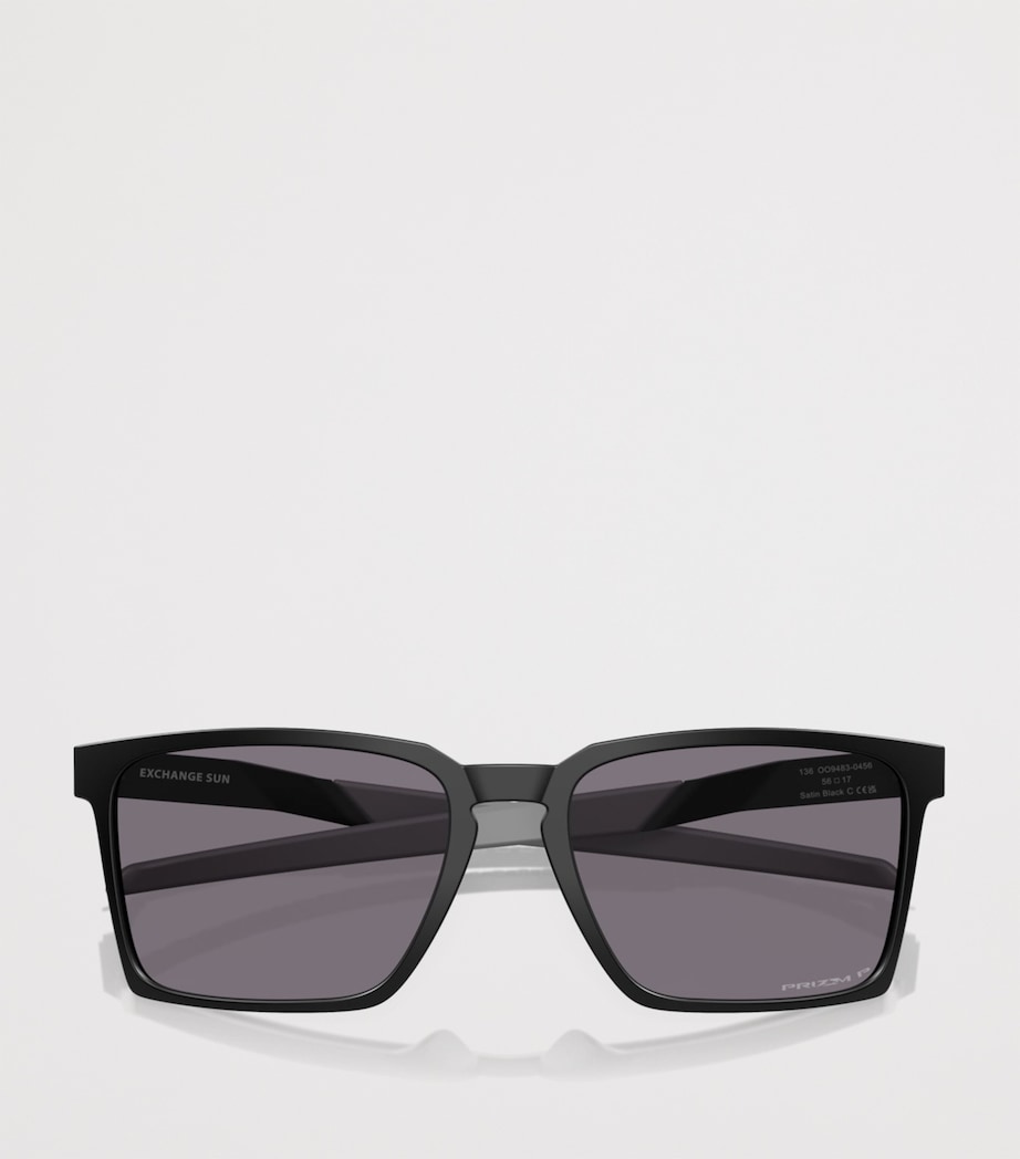 Oakley Exchange Sun Rectangle Sunglasses Black Image 6