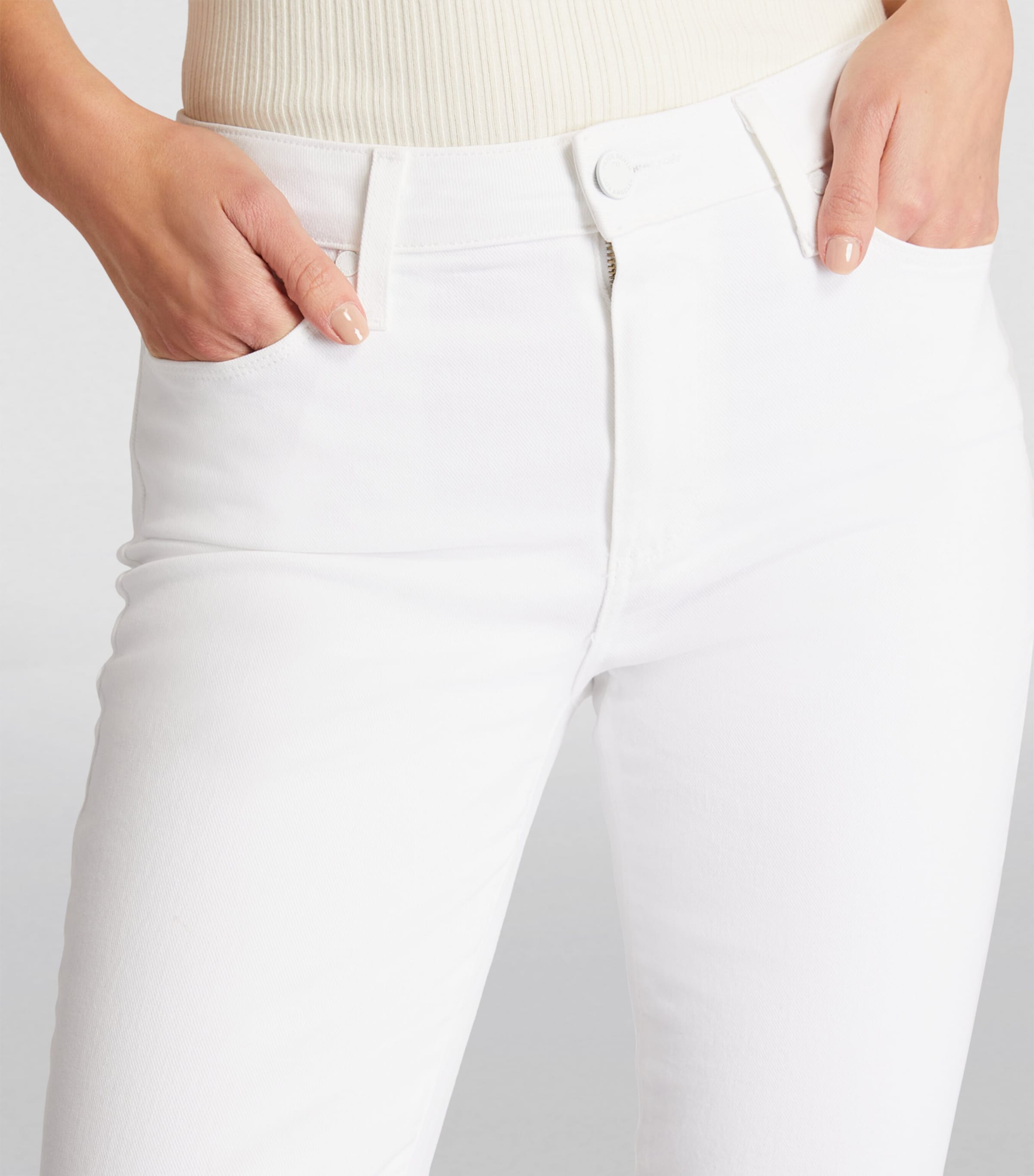 Cropped Hoxton High-Rise Skinny Jeans CRISP WHITE Image 6