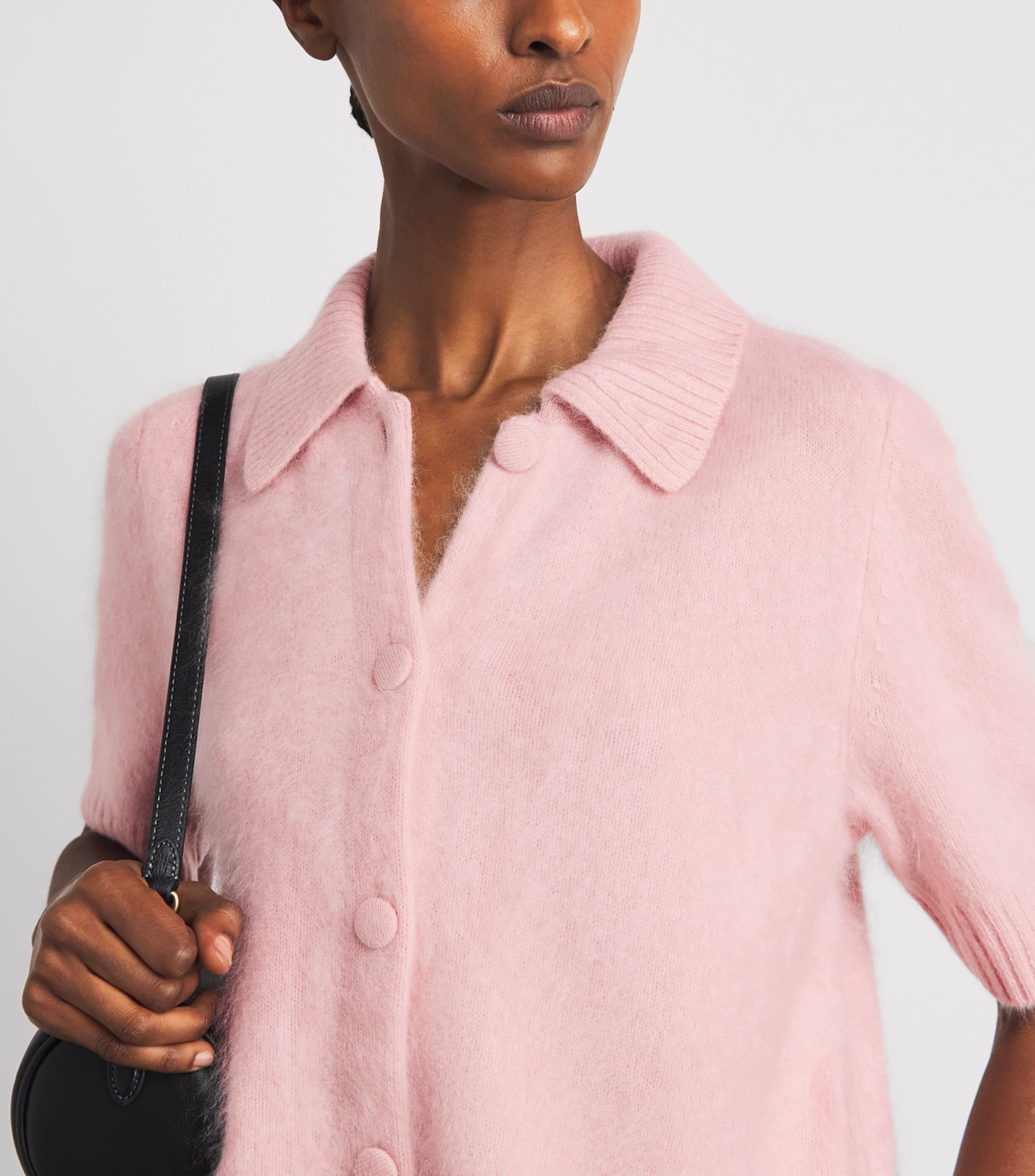 Rag & Bone Womens Cashmere Brushed Jada Cardigan Pink Image 2