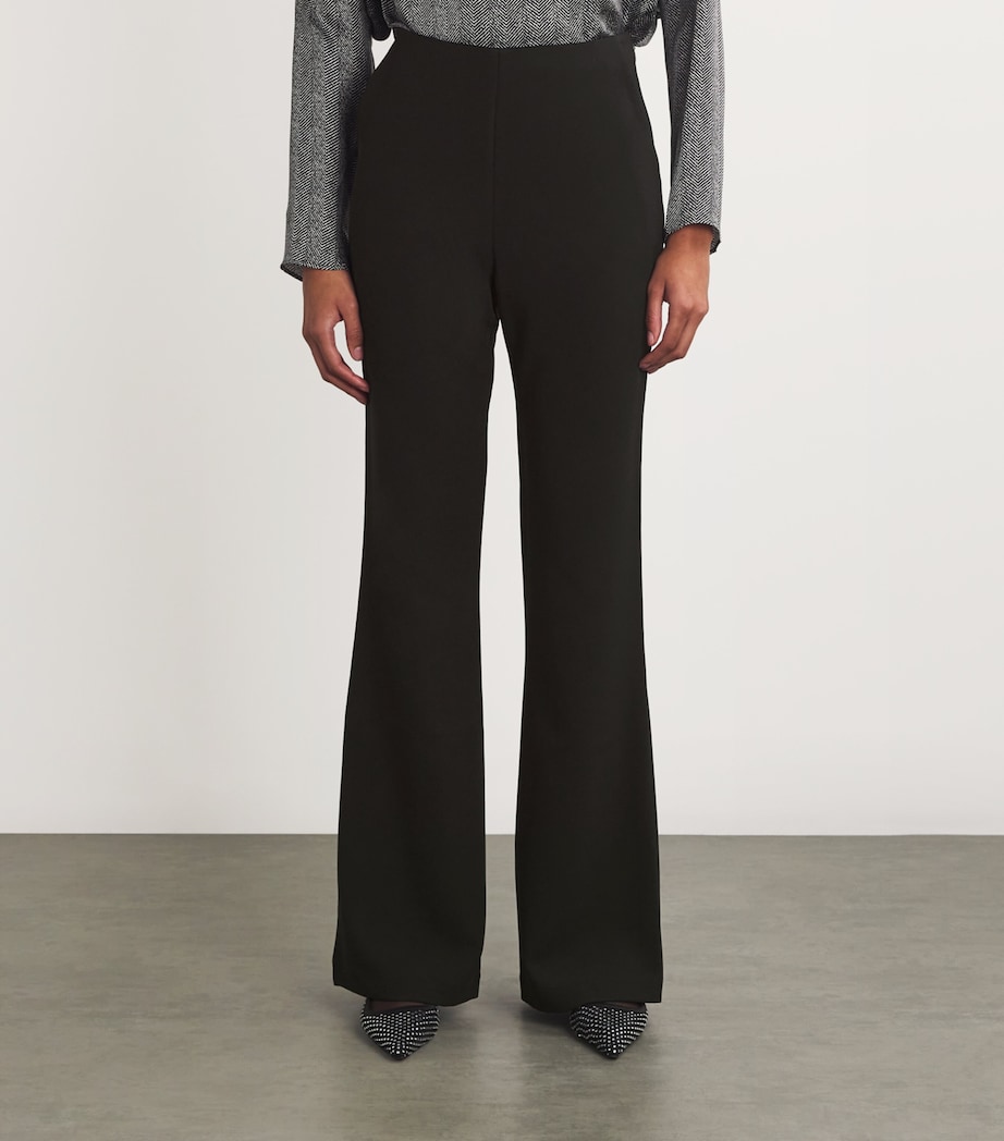 Roland Mouret Womens Cady Fit-And-Flare Trousers Black Image 3