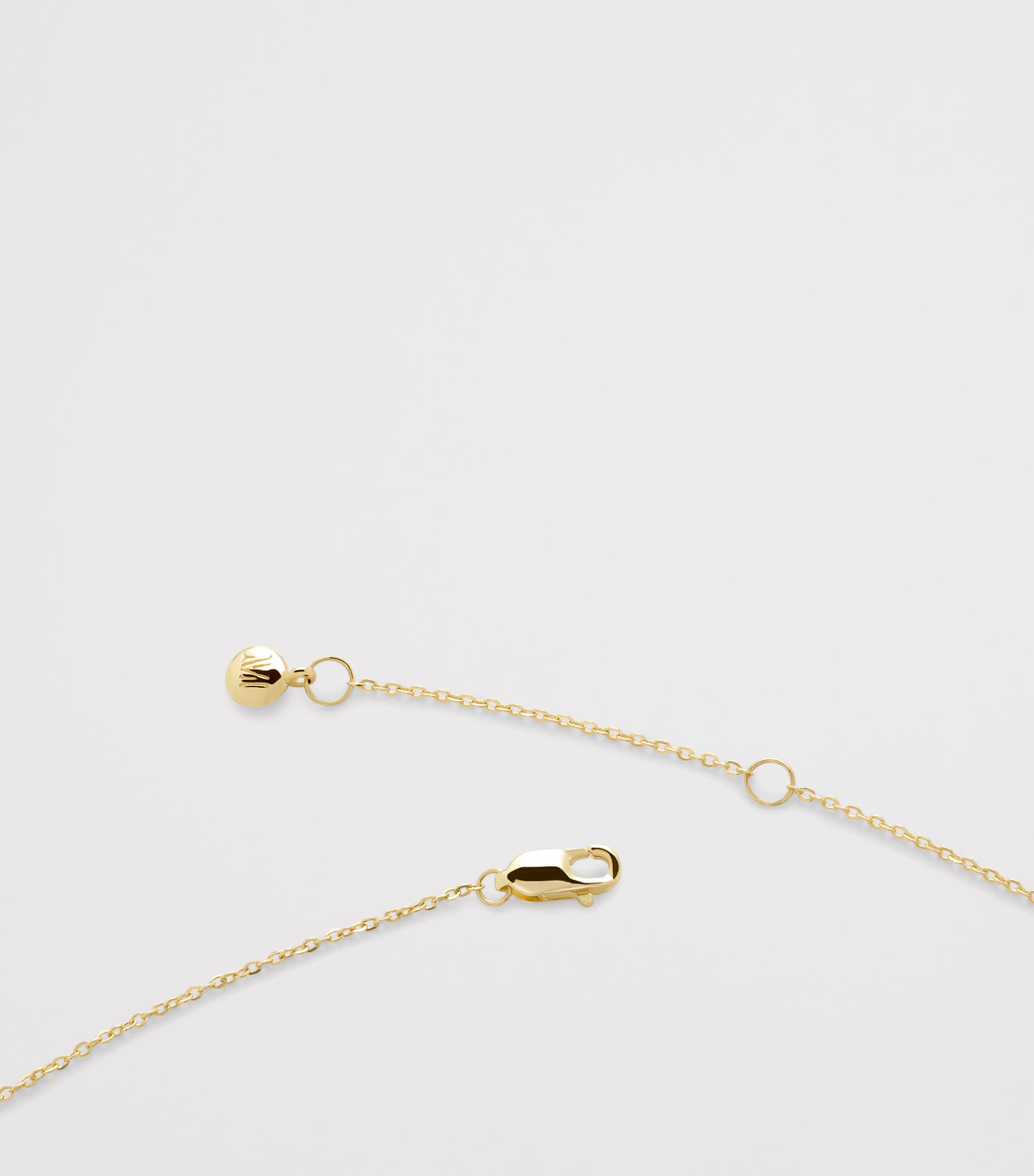 Monica Vinader Yellow Gold and Diamond Essentials Chain Necklace Solid Gold Image 3