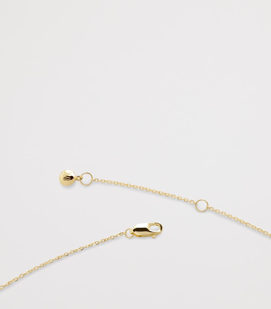 Monica Vinader Yellow Gold and Diamond Essentials Chain Necklace Solid Gold Image 3