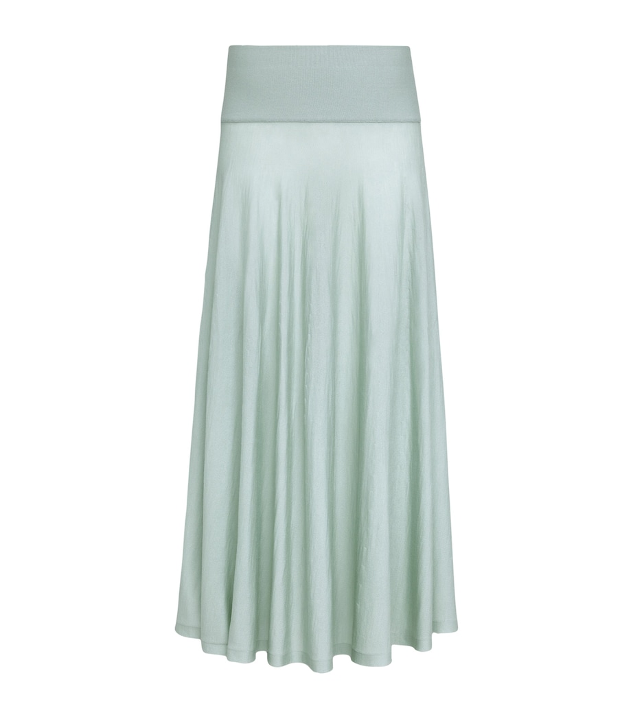 Virgin Wool Maxi Skirt VERT AMANDE Image 1
