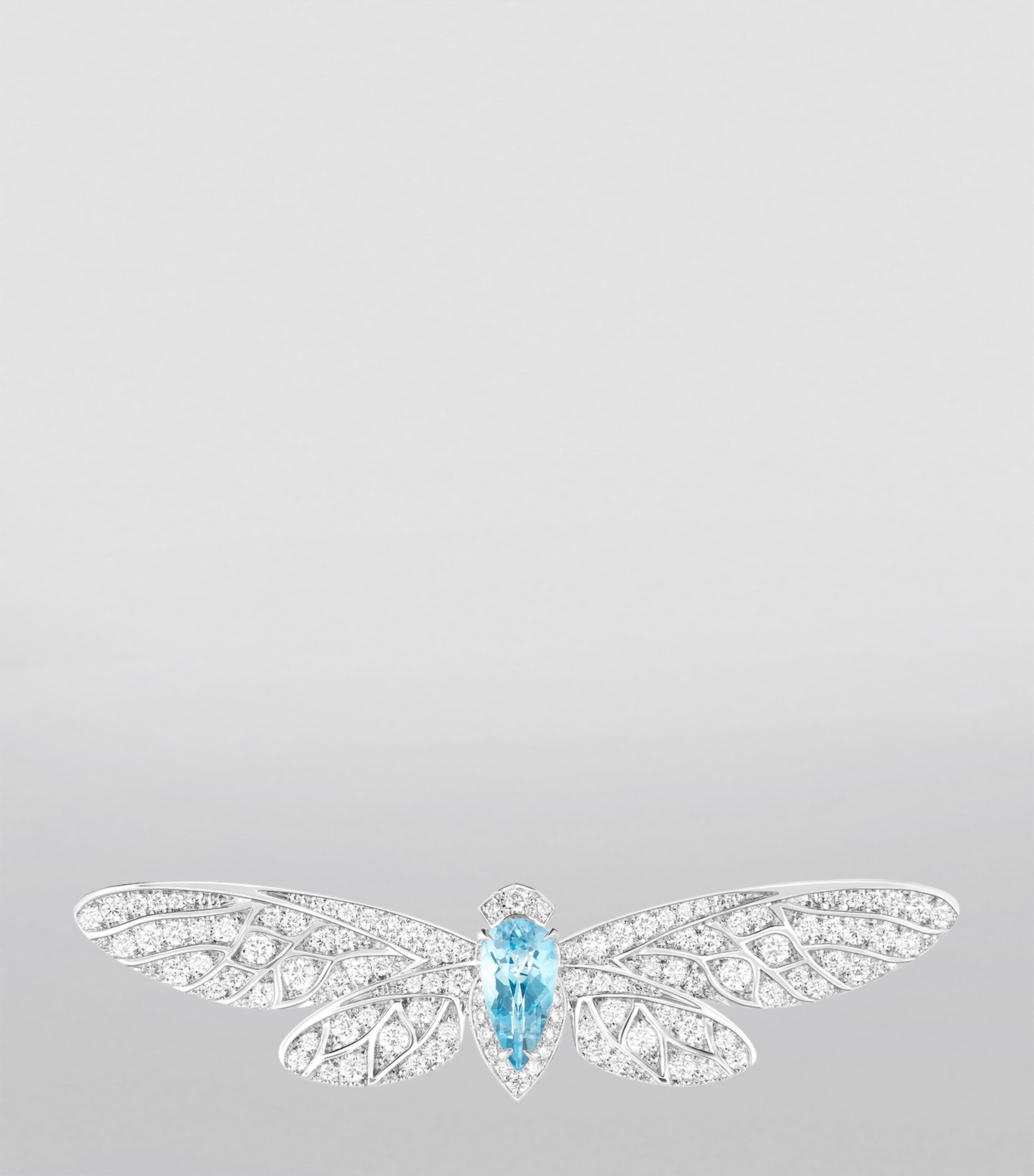 White Gold, Diamond and Aquamarine Animaux de Collection Cicada Ring AQUAMARINE Image 2