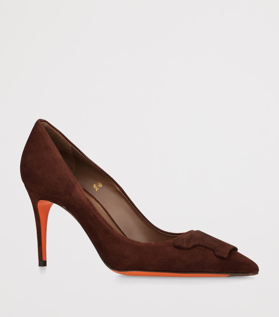 Suede Sibille Pumps 85 DARK BROWN Image 3