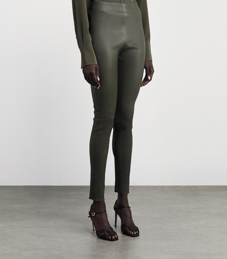 Lambskin Stretch Leggings PALM LEAF Image 3