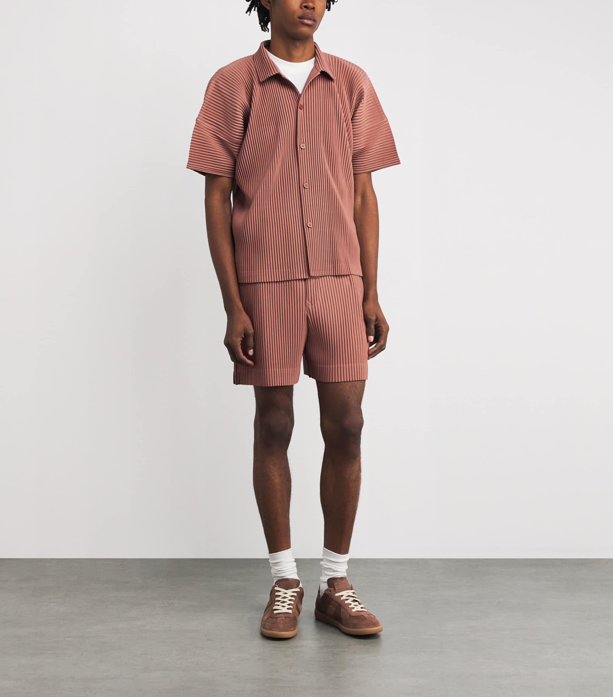 Pleated Shirt 26-VANADINITE RED Image 2