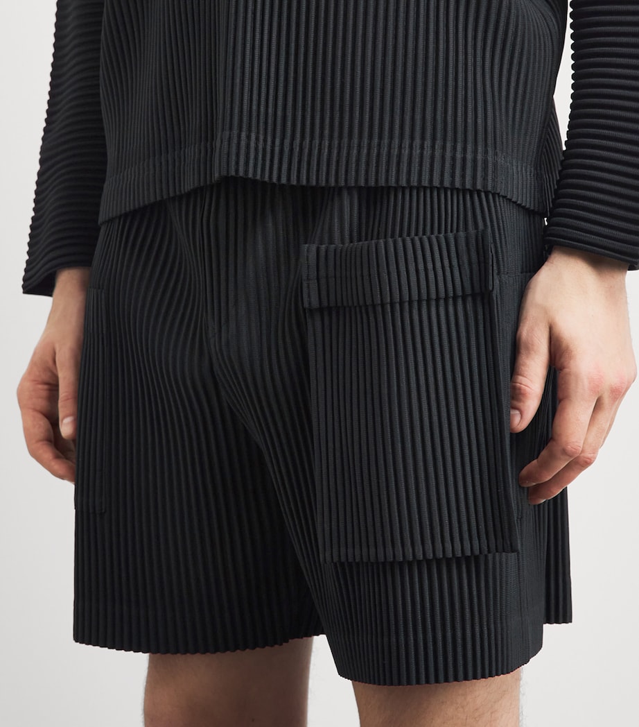 Homme Plissé Issey Miyake Mens Painter’s Gear Shorts Black Image 3