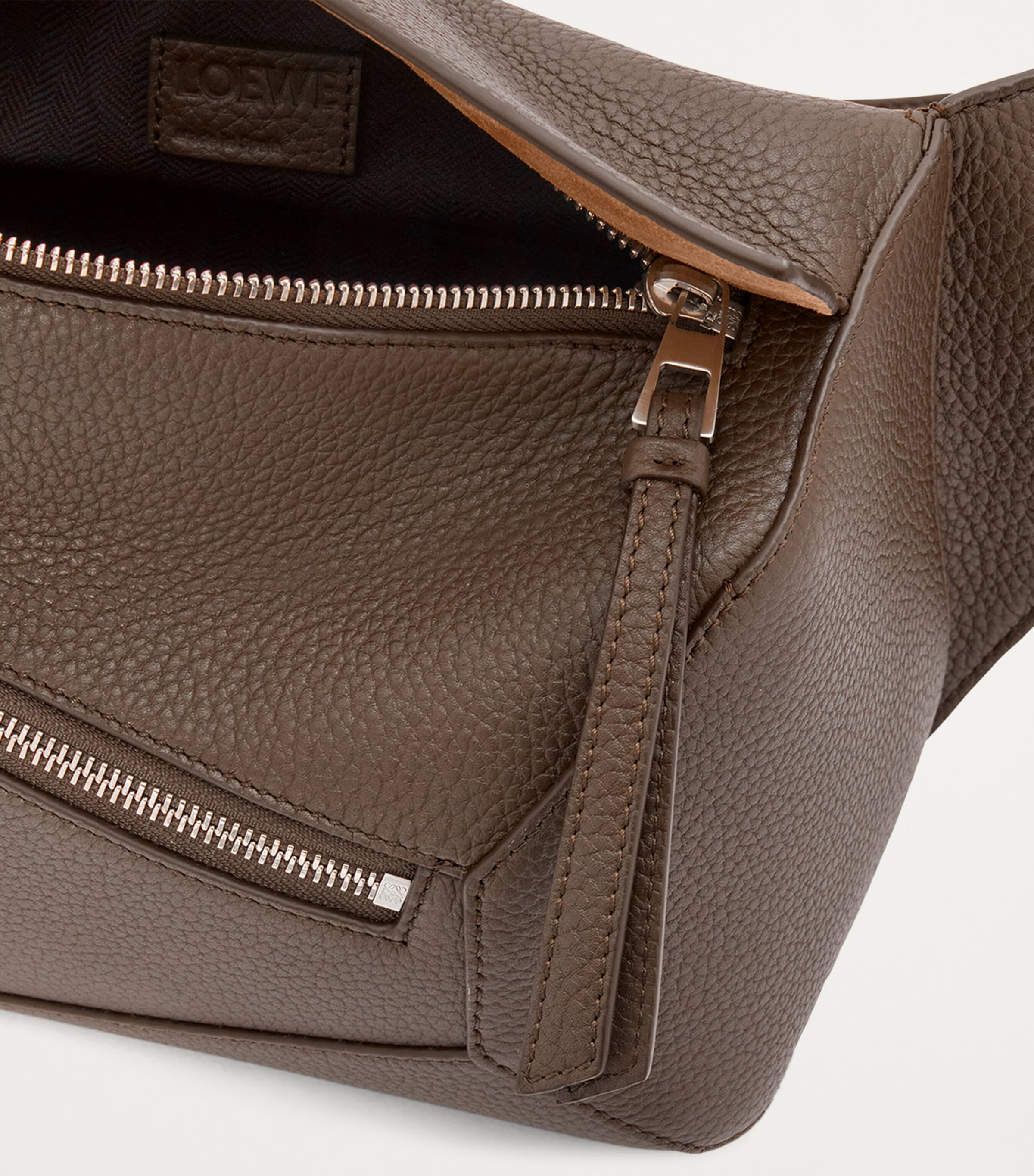 LOEWE Brown Small Leather Puzzle Edge Belt Bag | Harrods US LOEWE Brown Small Leather Puzzle Edge Belt Bag | Harrods US