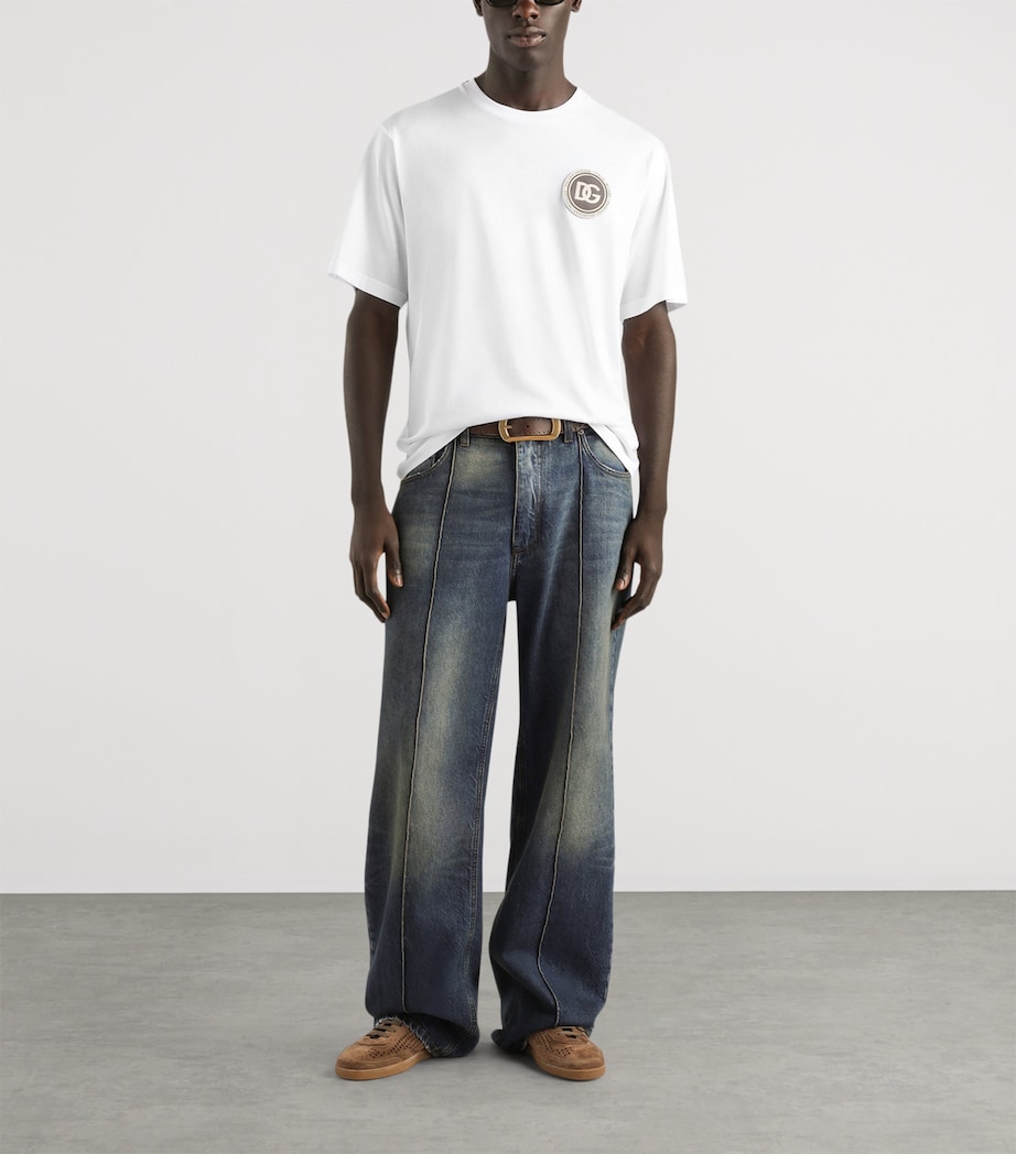 Dolce&Gabbana Mens Logo Patch T-Shirt Optical W Image 2