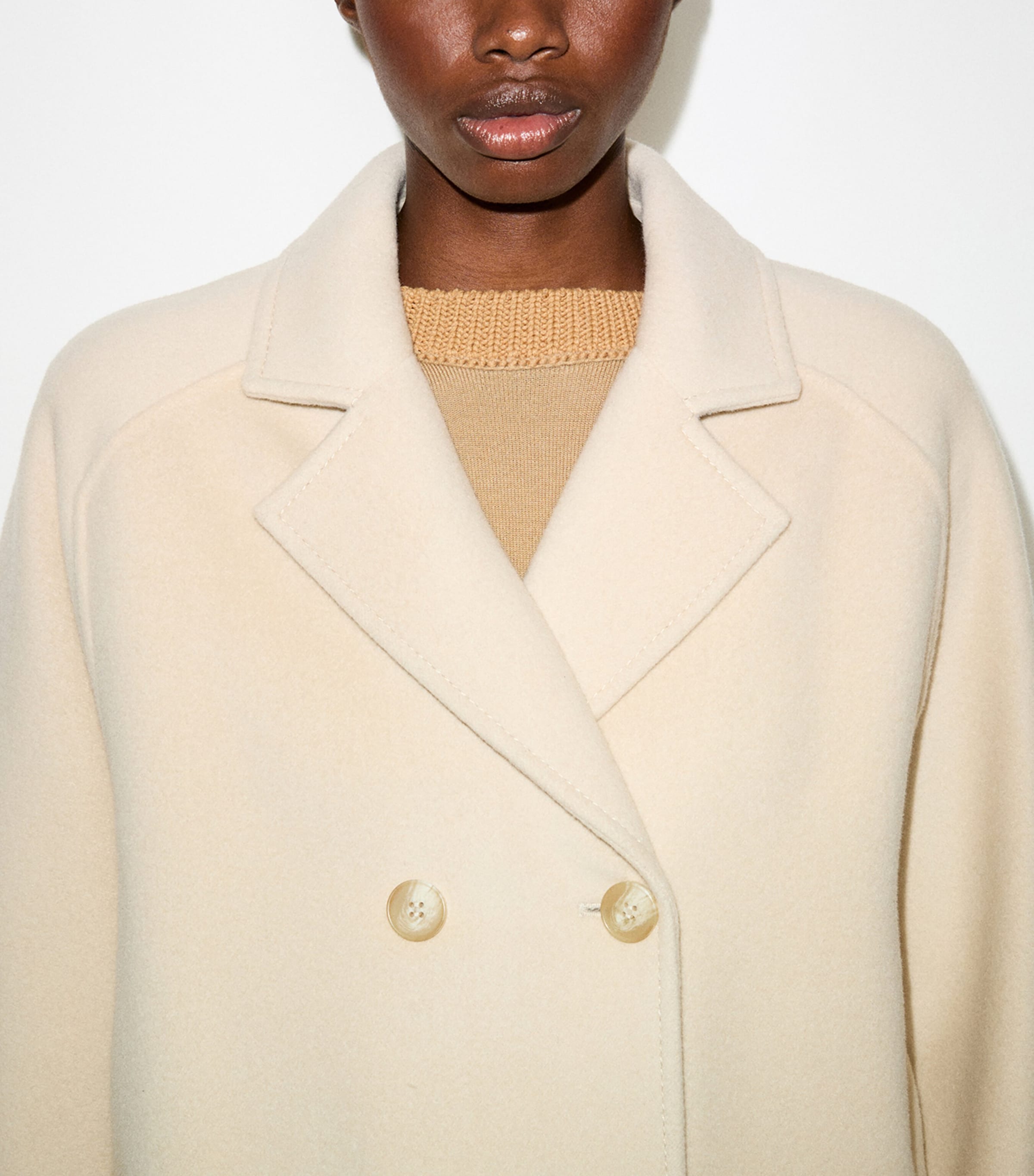 MAX&Co. Womens Virgin Wool Coat Milk Image 6