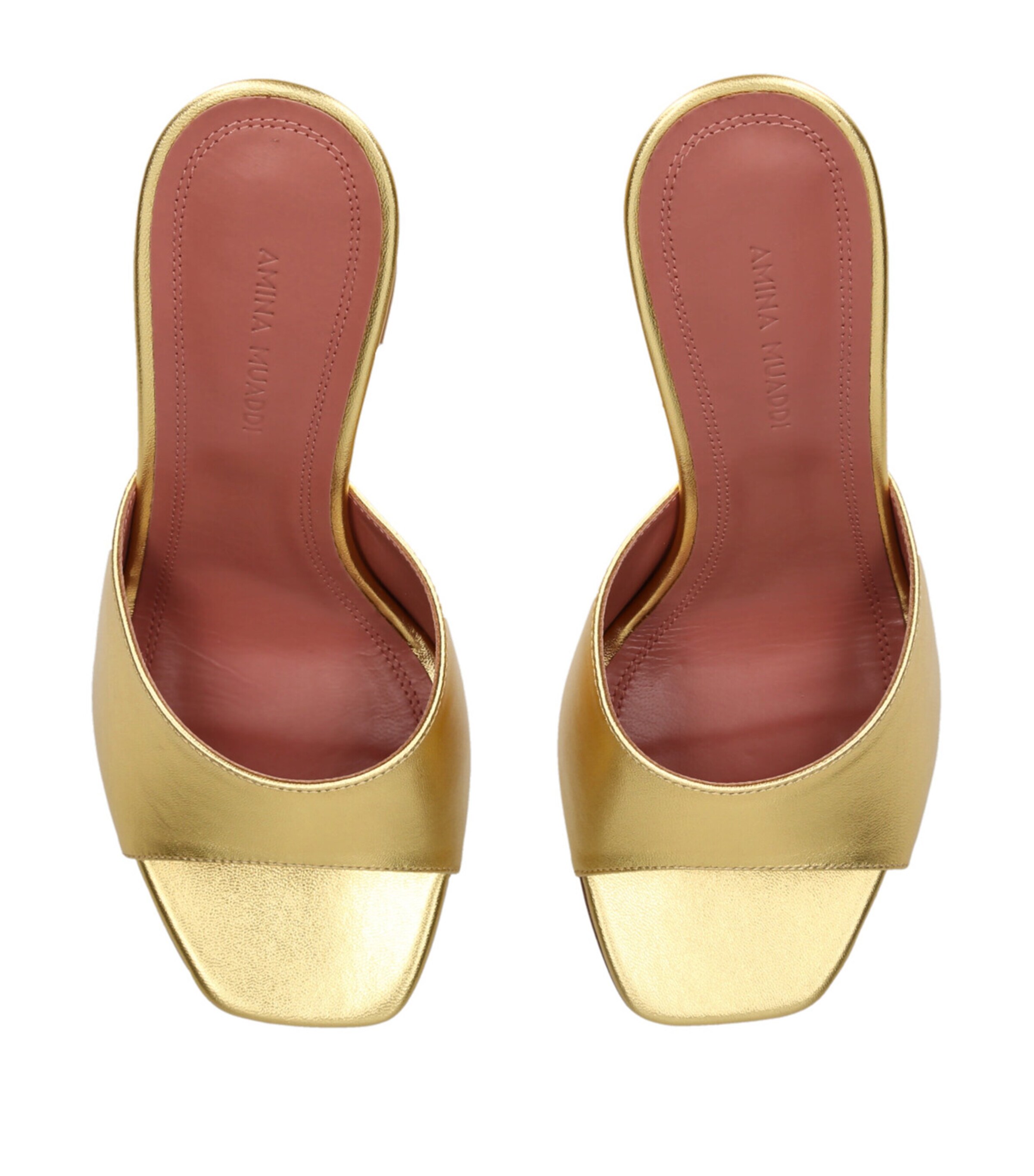 Amina Muaddi Lupita Mules 95 Gold Image 4