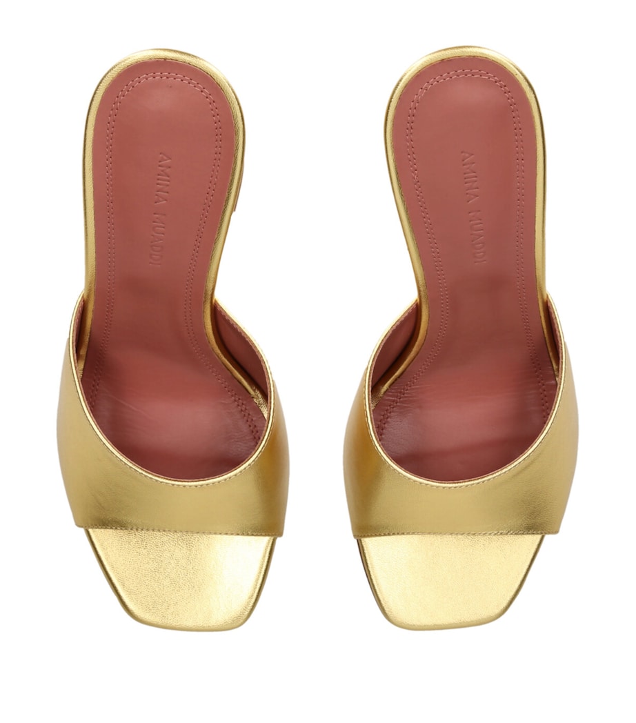 Amina Muaddi Lupita Mules 95 Gold Image 4