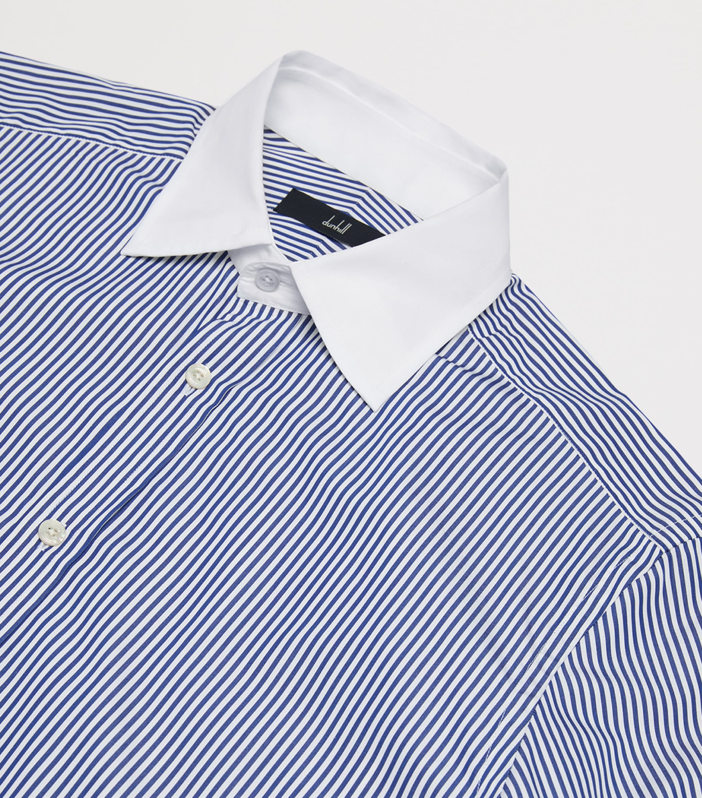 Dunhill Mens Cotton Stripe Shirt White Image 5