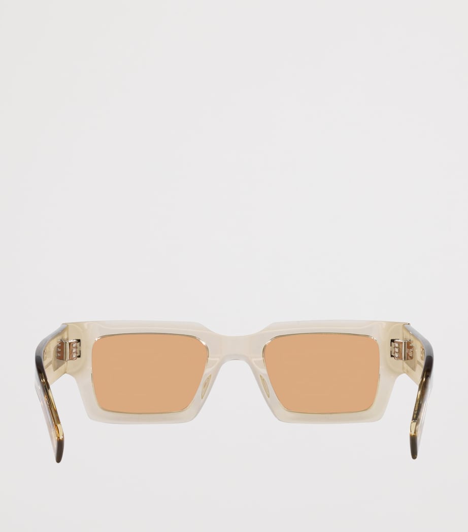Saint Laurent SL 572 Rectangular Sunglasses Yellow Image 4