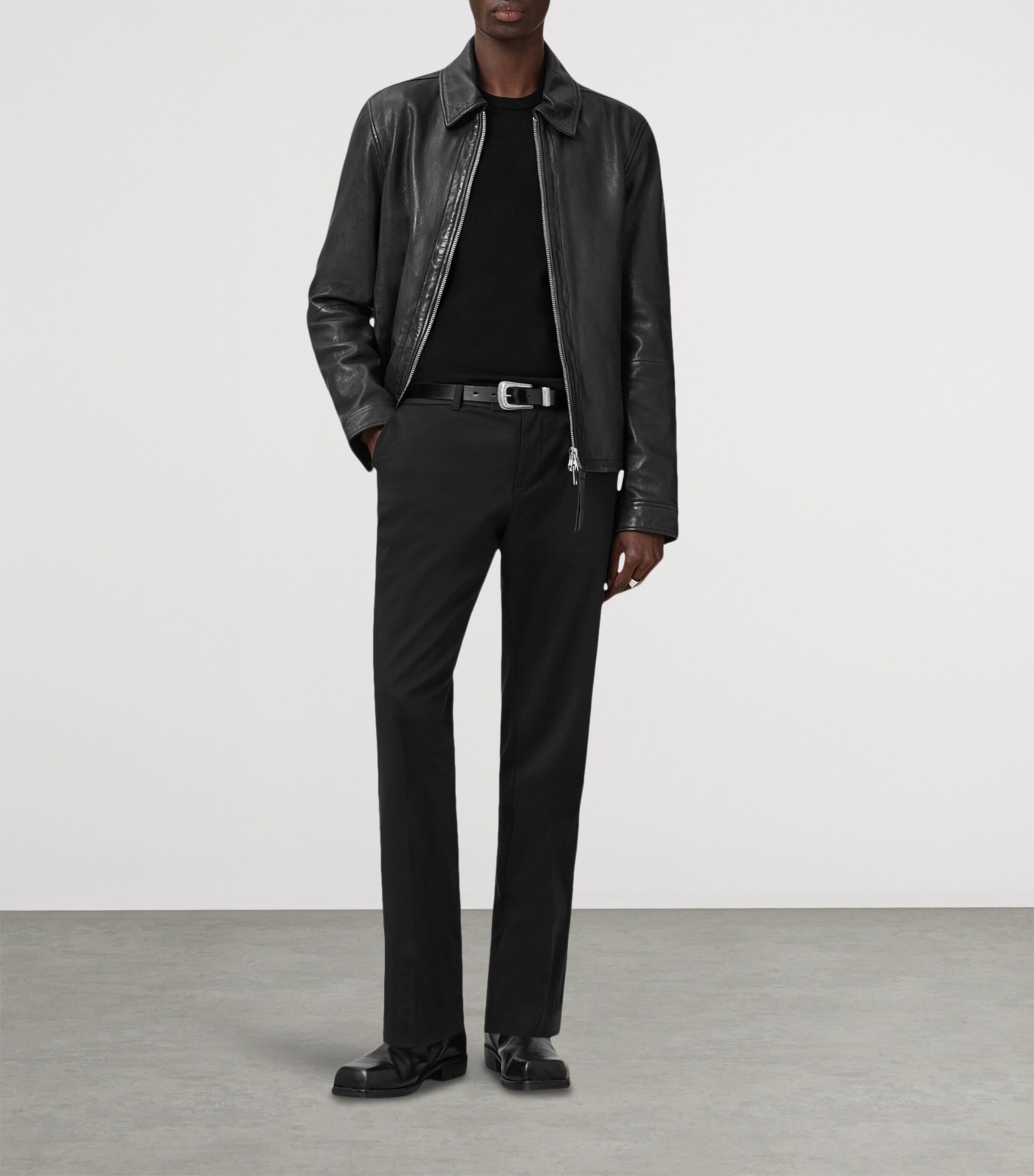 Merino Wool Mode Sweater BLACK Image 3