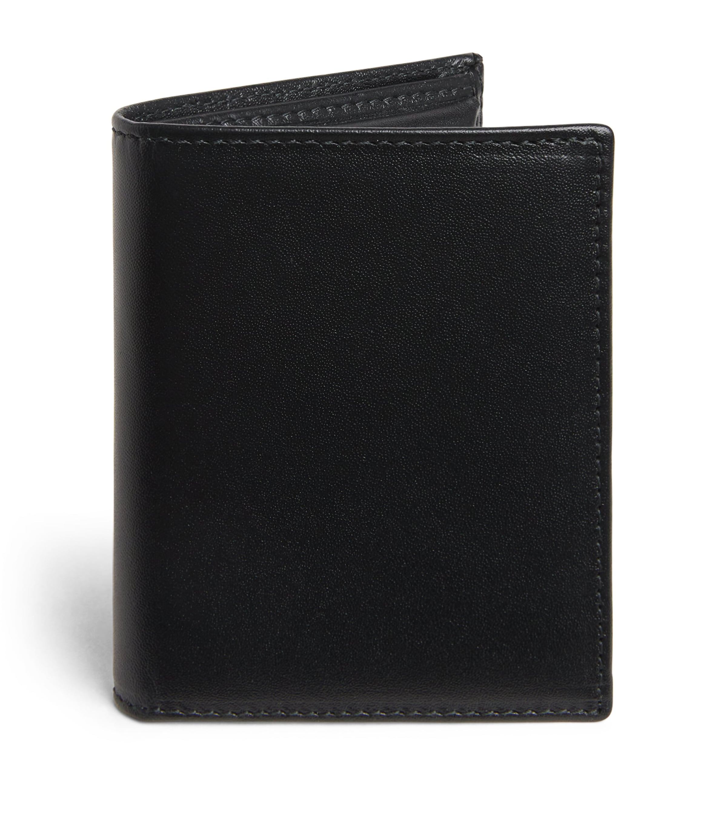 Comme Des Garçons Leather Wallet In Black
