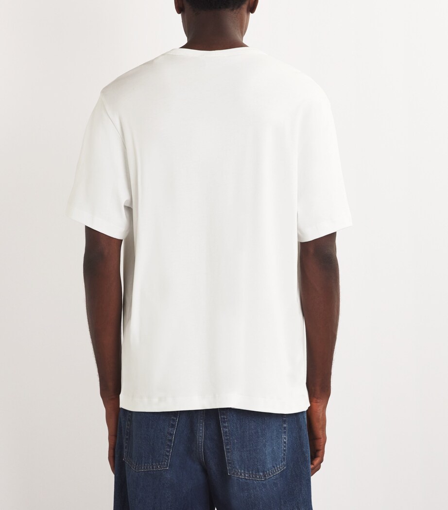 Helmut Lang Mens Embroidered Logo T-Shirt White Image 4