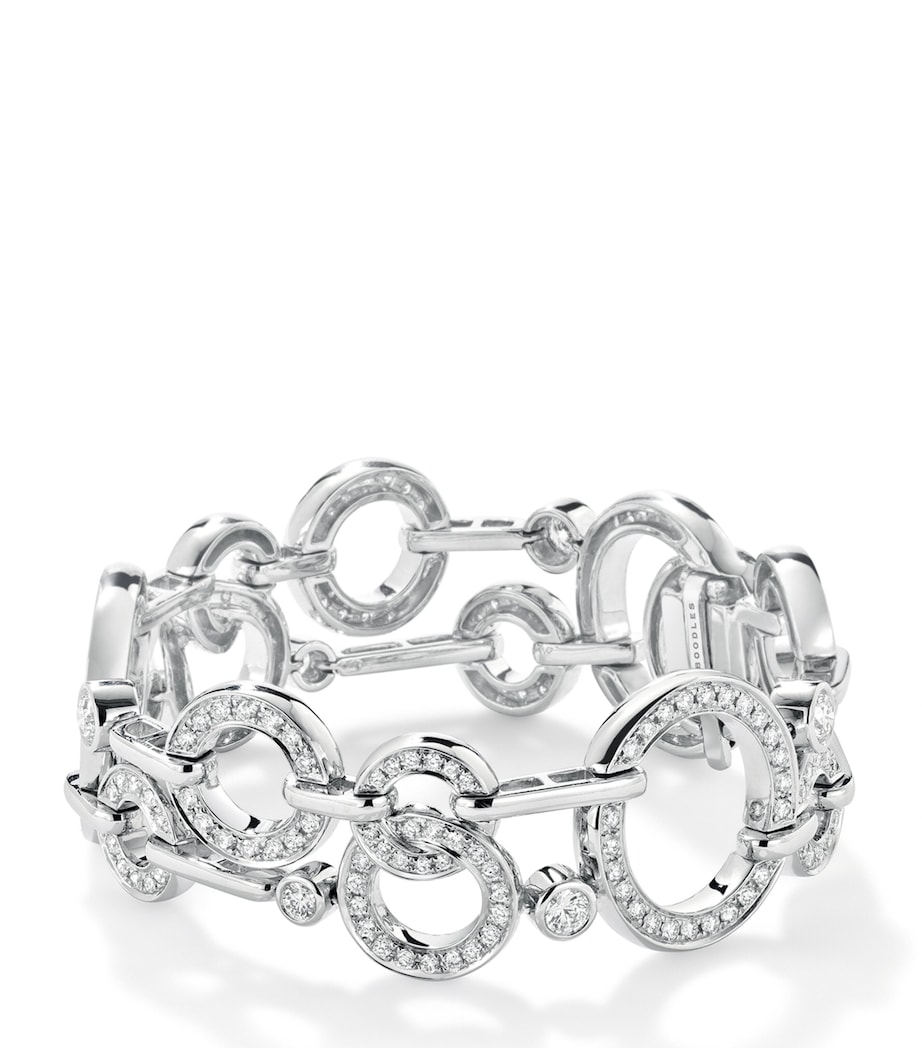 White Gold and Diamond Large Roulette Bracelet SILVER Image 1