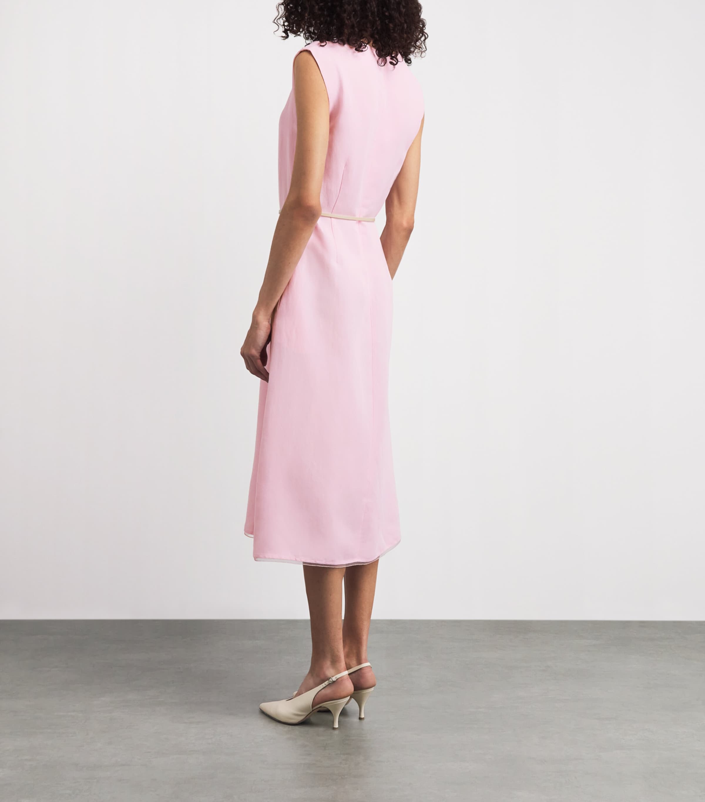 Fabiana Filippi Womens Twill Maxi Dress Rosa Petalo Image 4