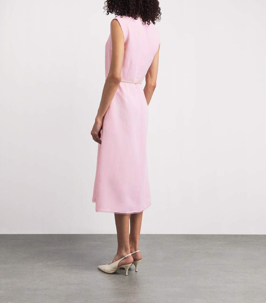 Fabiana Filippi Womens Twill Maxi Dress Rosa Petalo Image 4