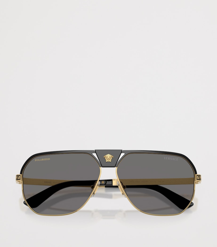 Versace Metal VE2294 Aviator Sunglasses Black Image 5