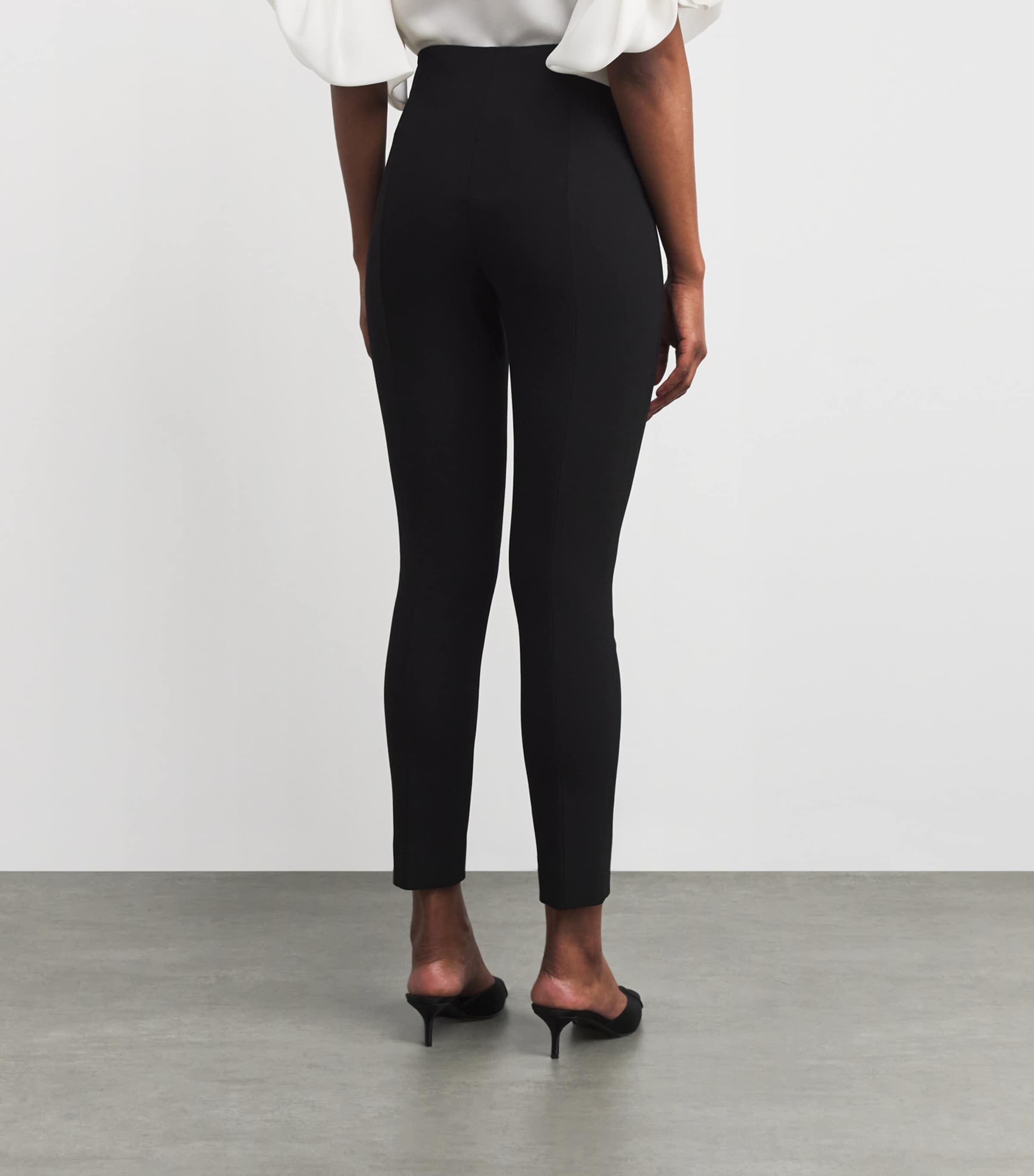 Stretch-Virgin Wool Emilie Trousers 001 BLACK Image 4