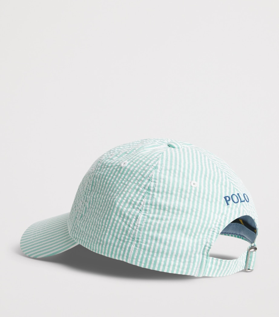 Polo Ralph Lauren Seersucker Stripe Polo Pony Cap Key West Seersucker Image 3