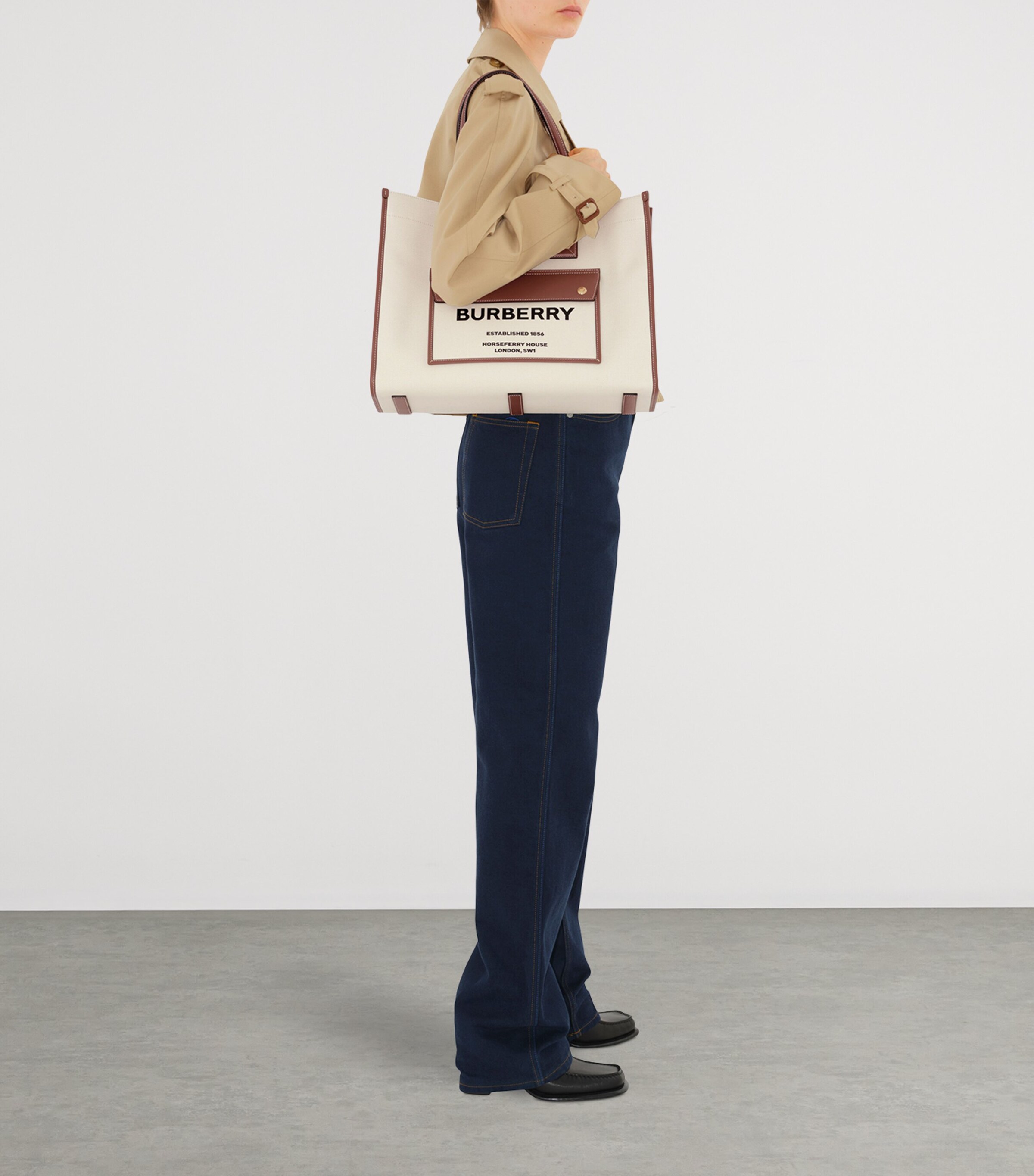 Medium Canvas Freya Tote Bag NATURAL/TAN Image 3