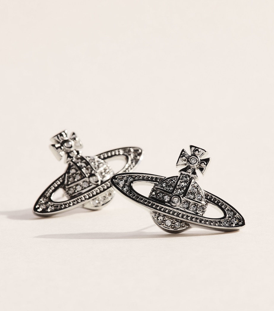 Vivienne Westwood Mini Bas Relief Orb Earrings Ruthn Blk Dmnd Image 4