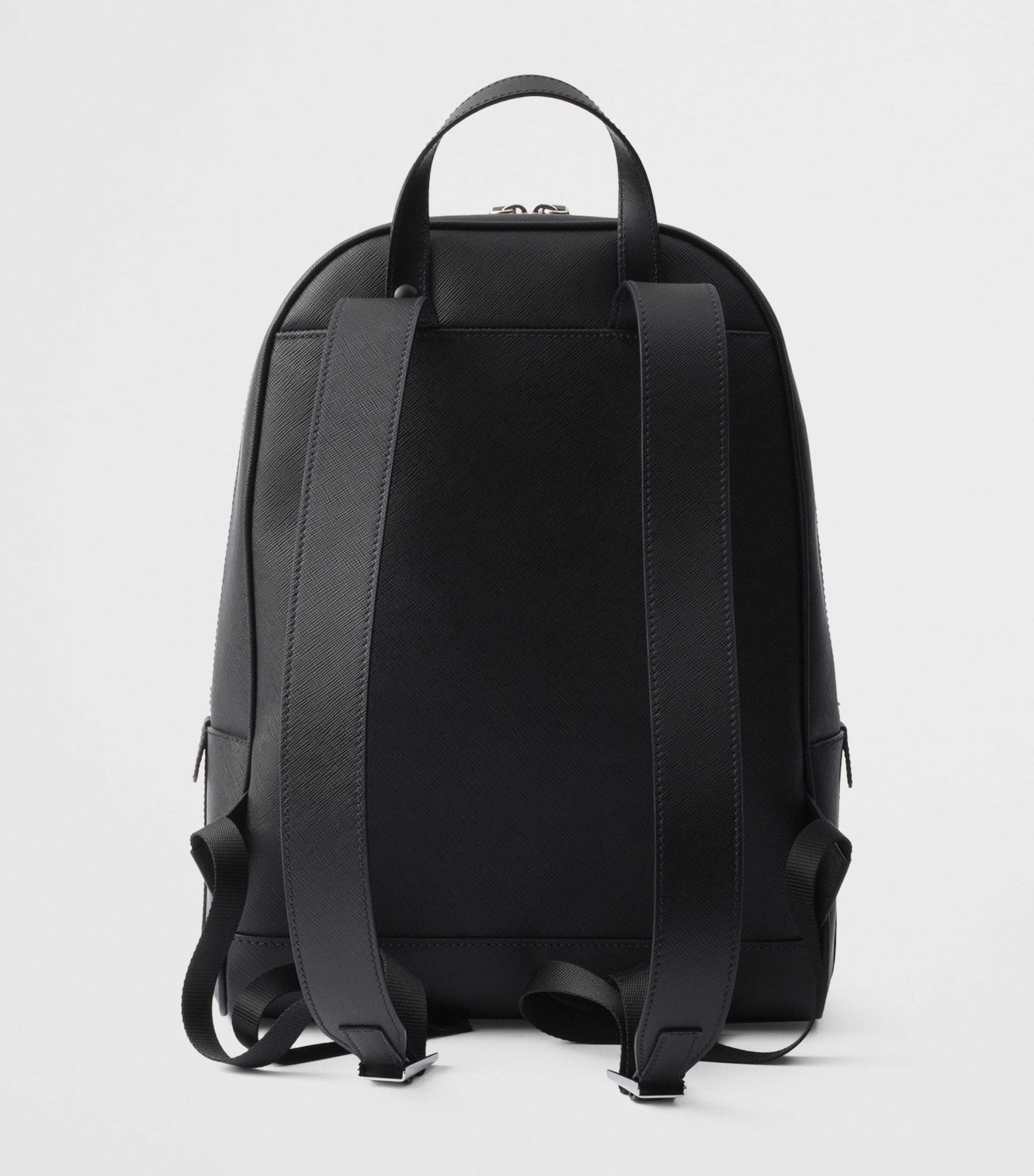 バッグ PRADA all leather backpack Prada Black Saffiano Leather Backpack | Harrods UK